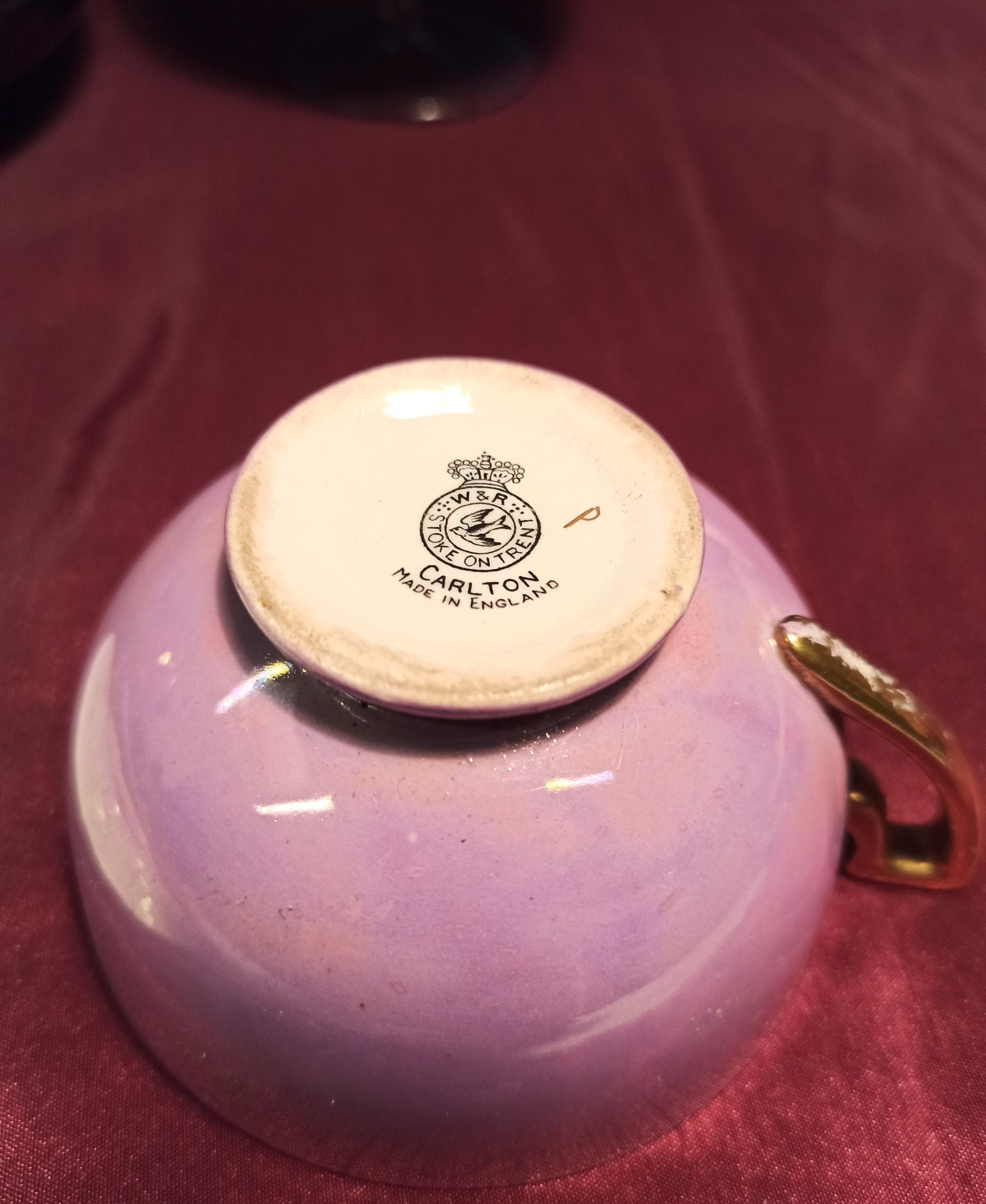 Carlton Ware Lustre Cup and Plate - Image 8