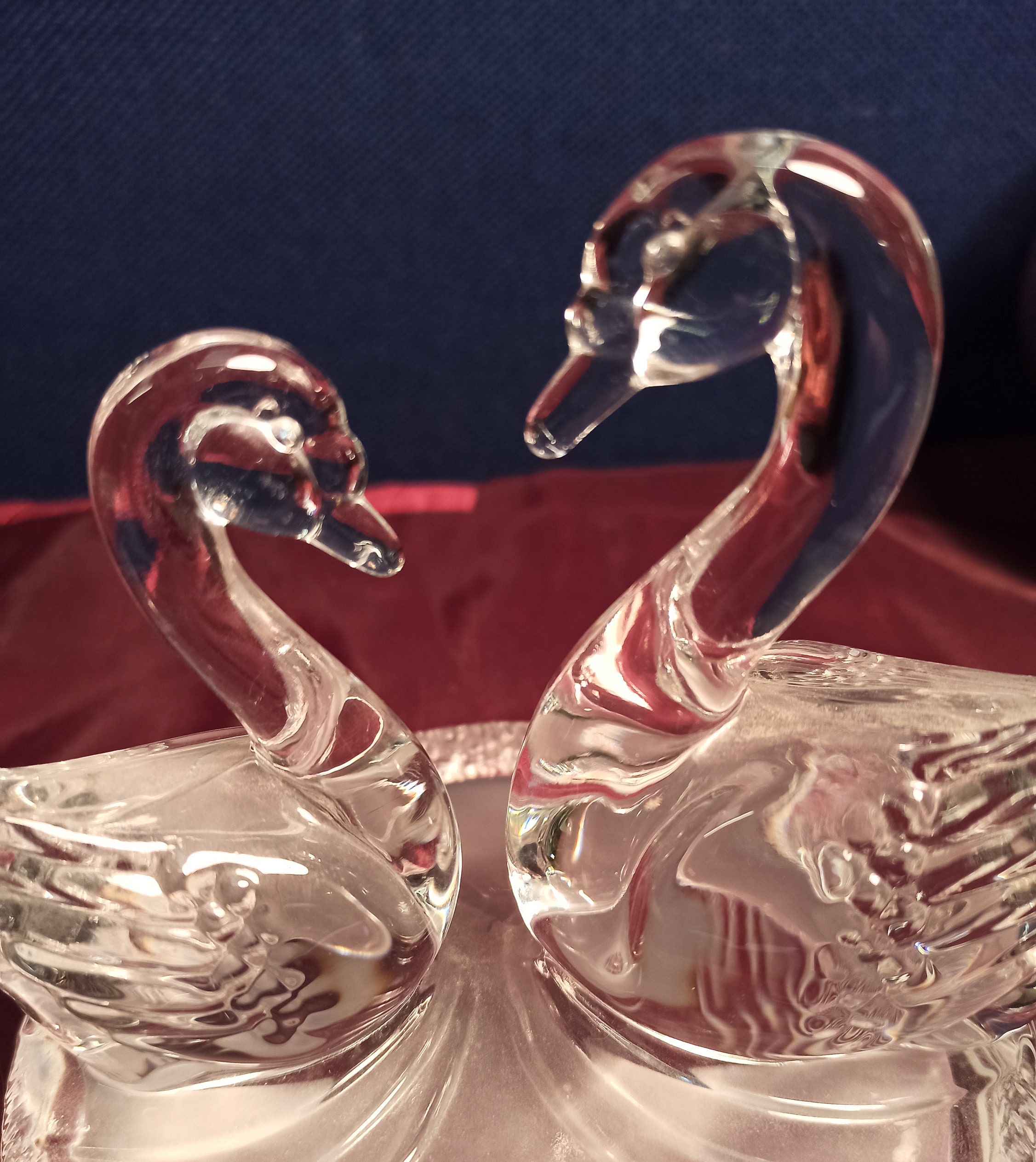 Royal Crystal Rock Swans - Italian- Excellent Condition - 24% Lead Crystal. - Image 5