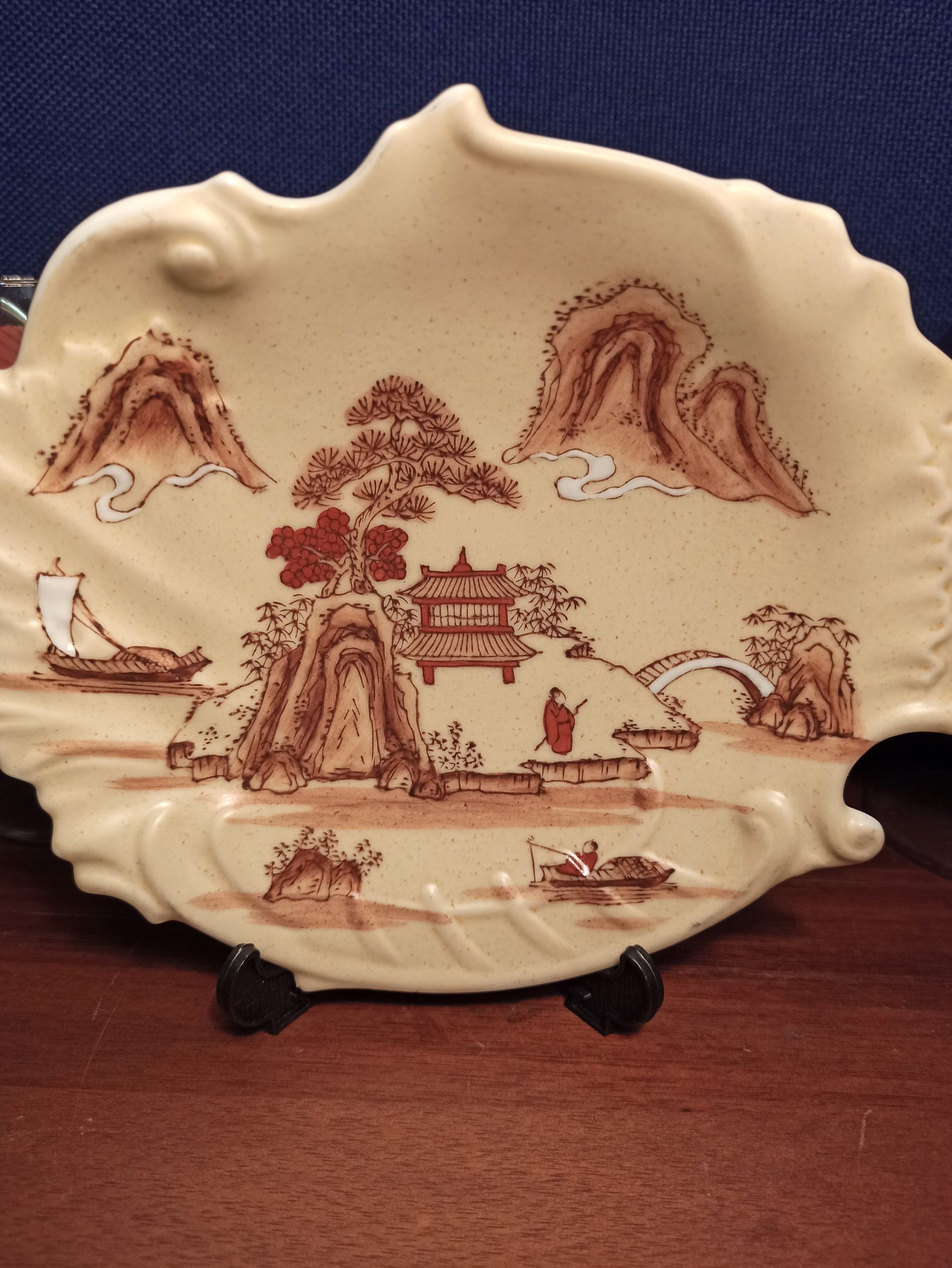 Vintage Ornate Decorative Chinese Plate. Overjoy, Hand Painted. Very Good Condition. - Image 3