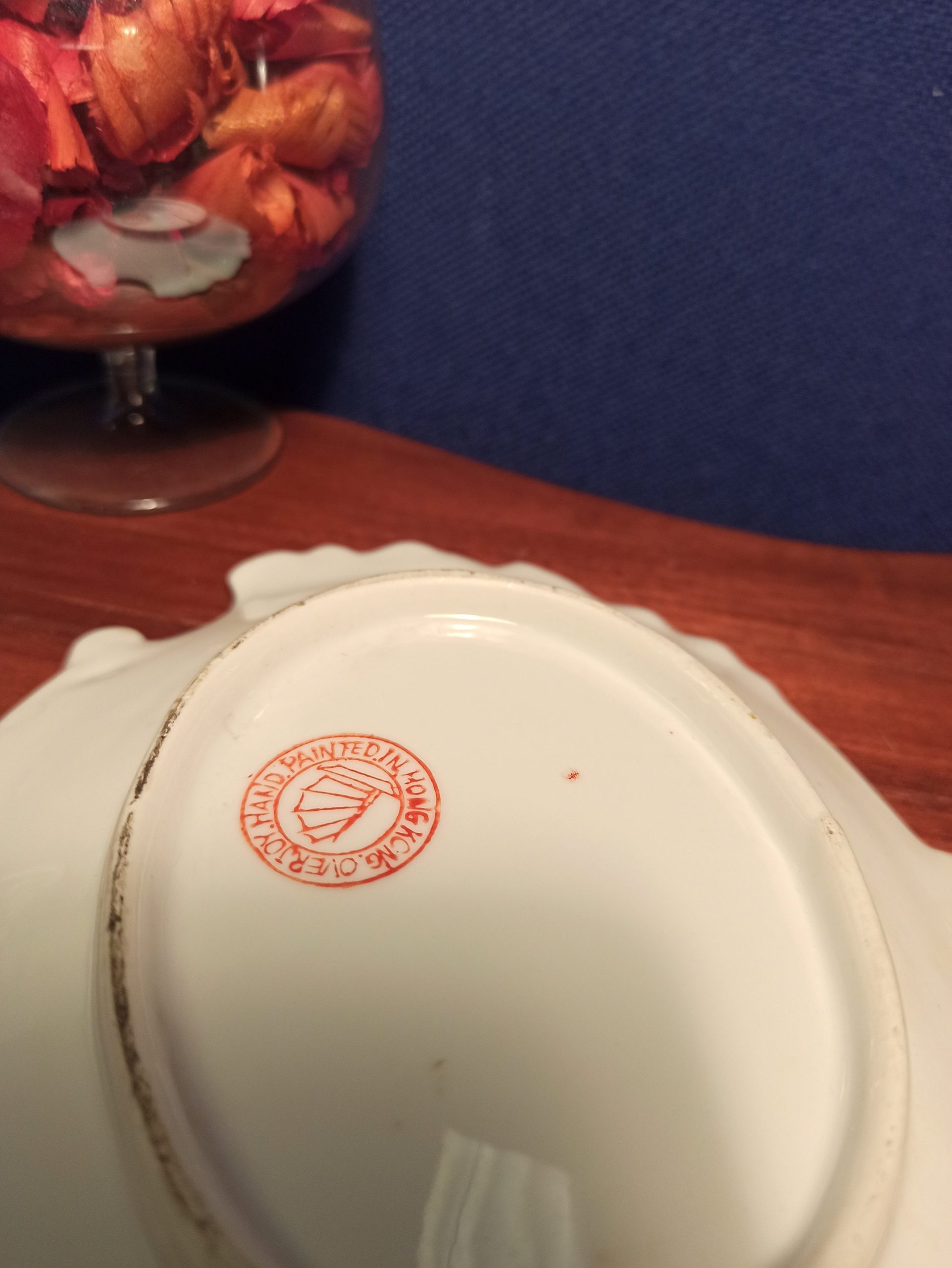 Vintage Ornate Decorative Chinese Plate. Overjoy, Hand Painted. Very Good Condition. - Image 6