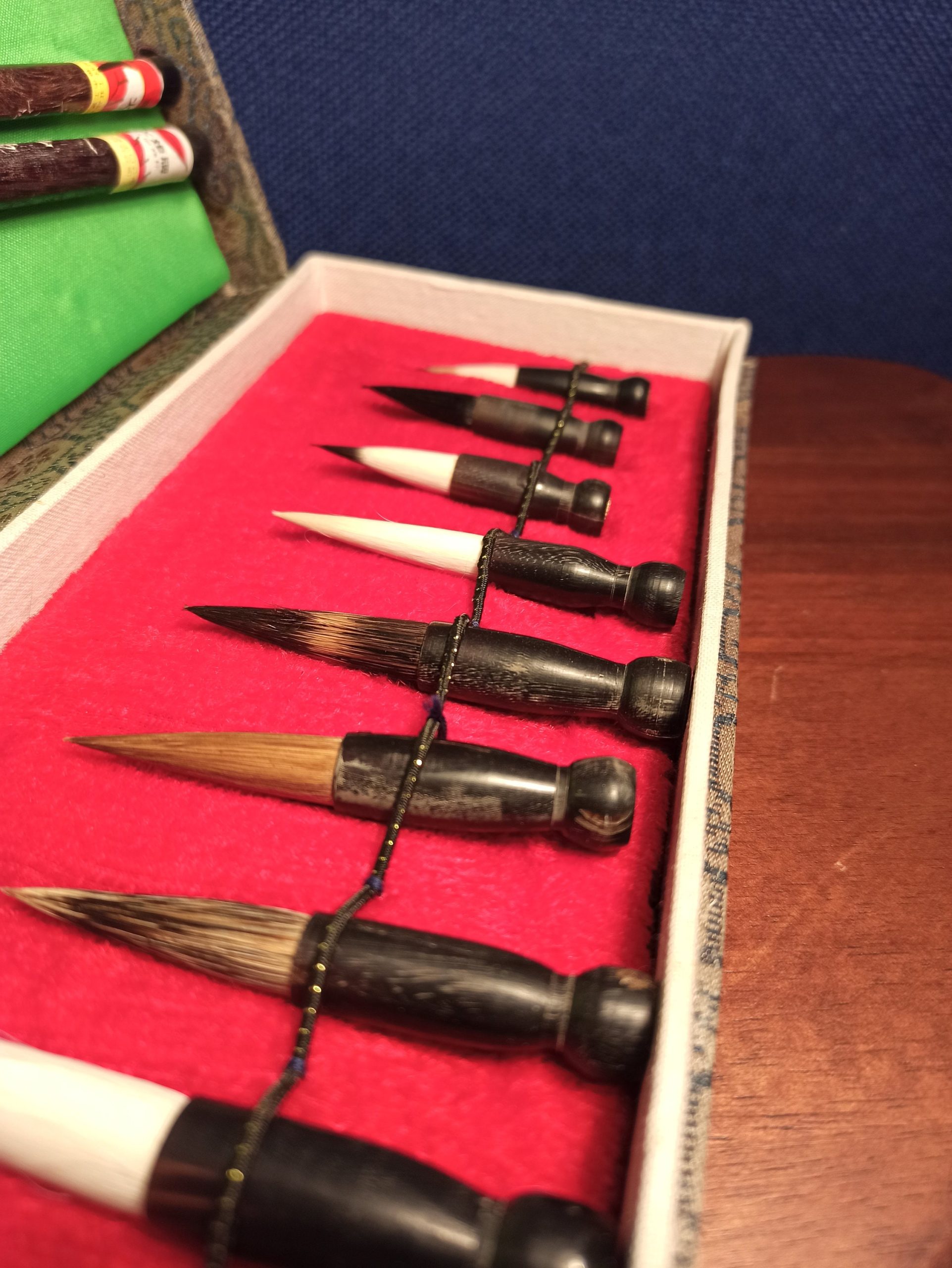 Vintage Chinese Calligraphy Set. Very Good Condition. - Image 7
