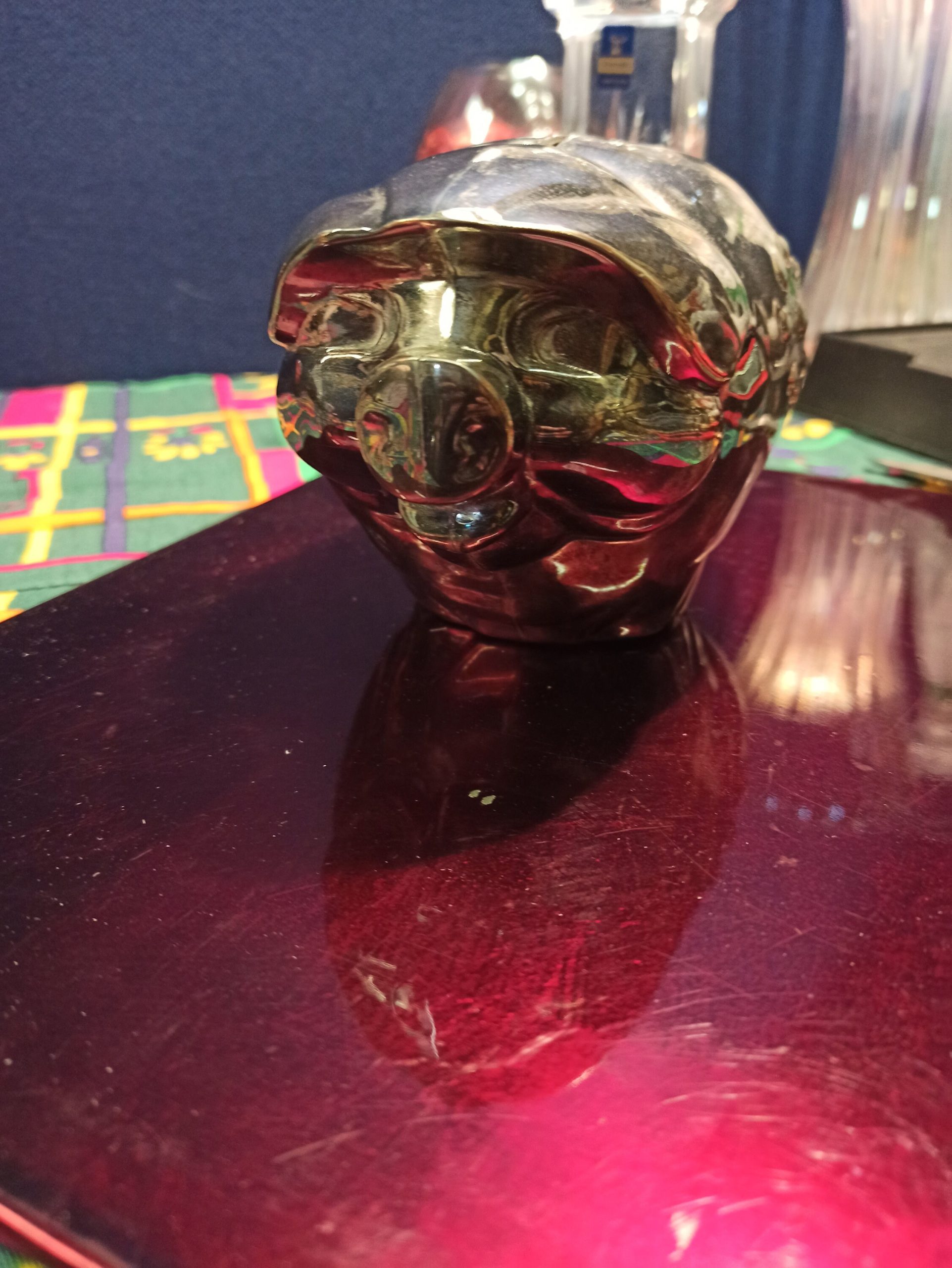 Vintage Pig Money Box - Good Condition - Metal - Image 5