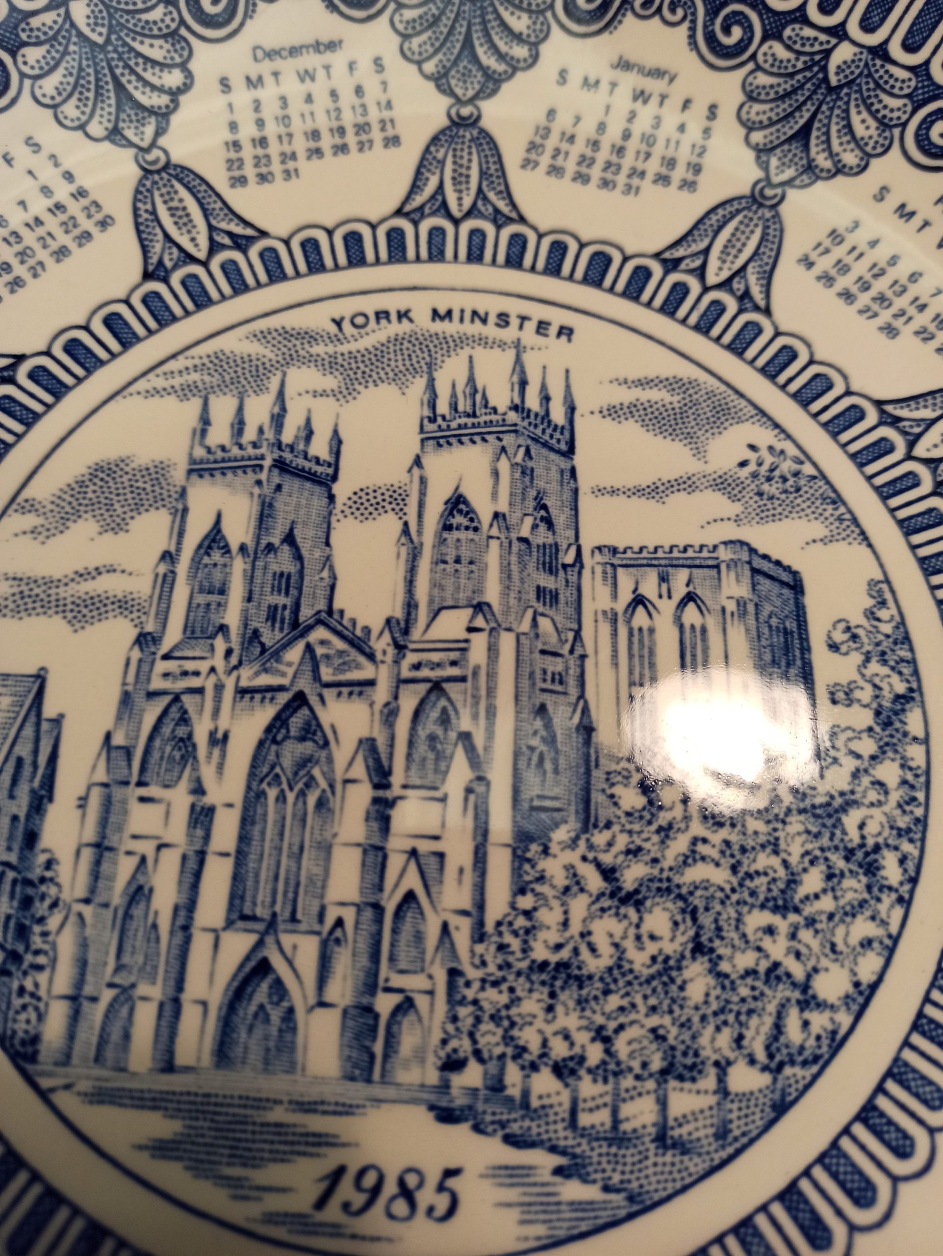 Ringtons Set of 4 Calendar Decorative Calendar Plates. 1984, 1985, 1986 and 1987. Very Good Condition. - Image 9