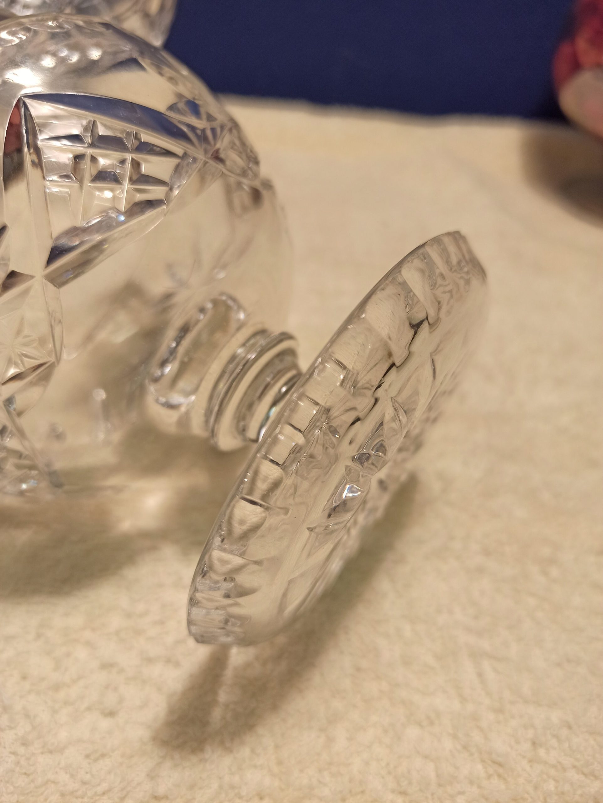 Pair of Lead Crystal Glass Dessert Dishes. - Image 6