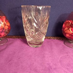 Vintage Lead Crystal Cut Glass Vase. Excellent Condition.