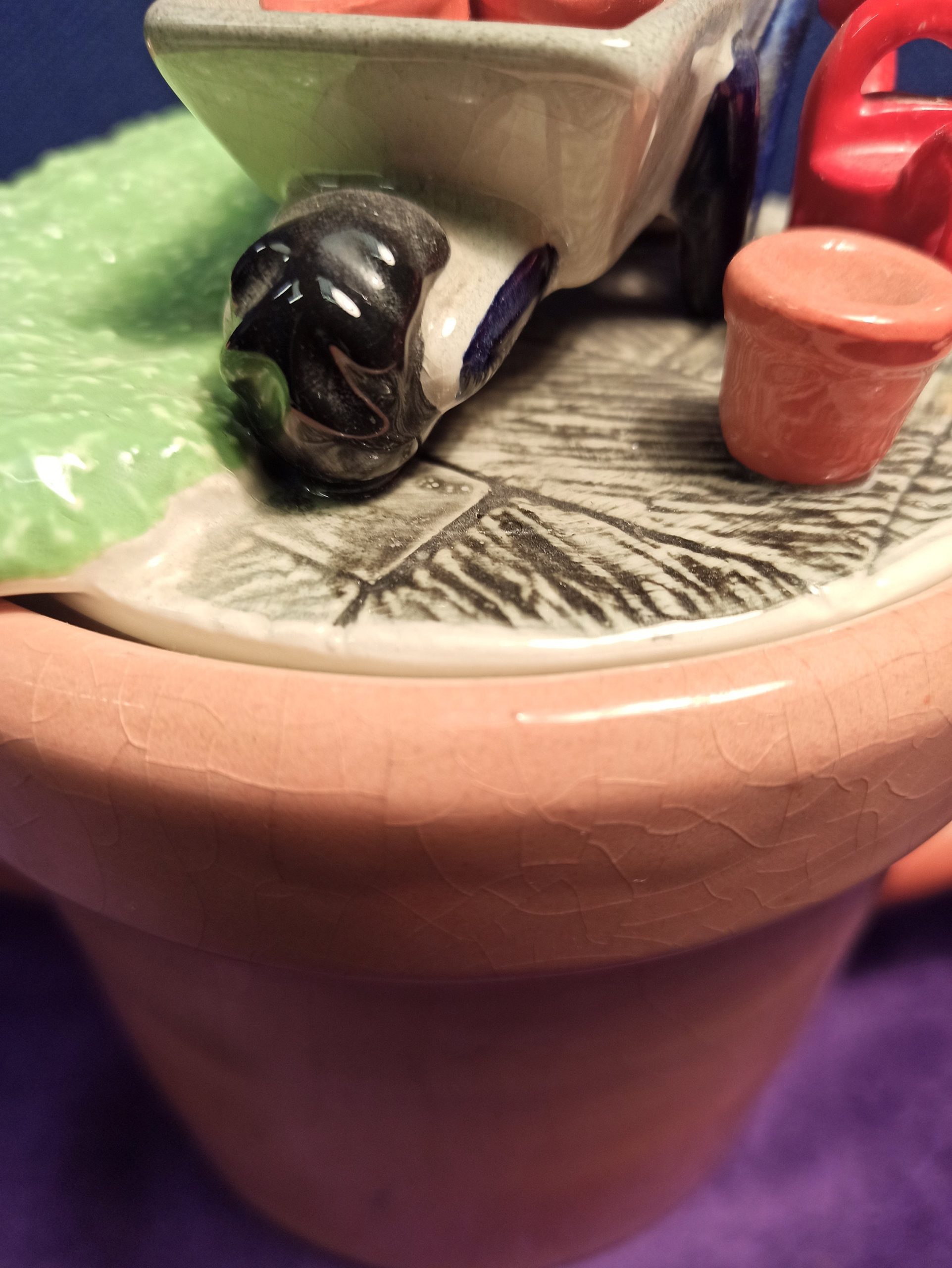 Vintage Novelty Teapot. Plant Pot. Made by South West Ceramics Ltd. 1988. - Image 4