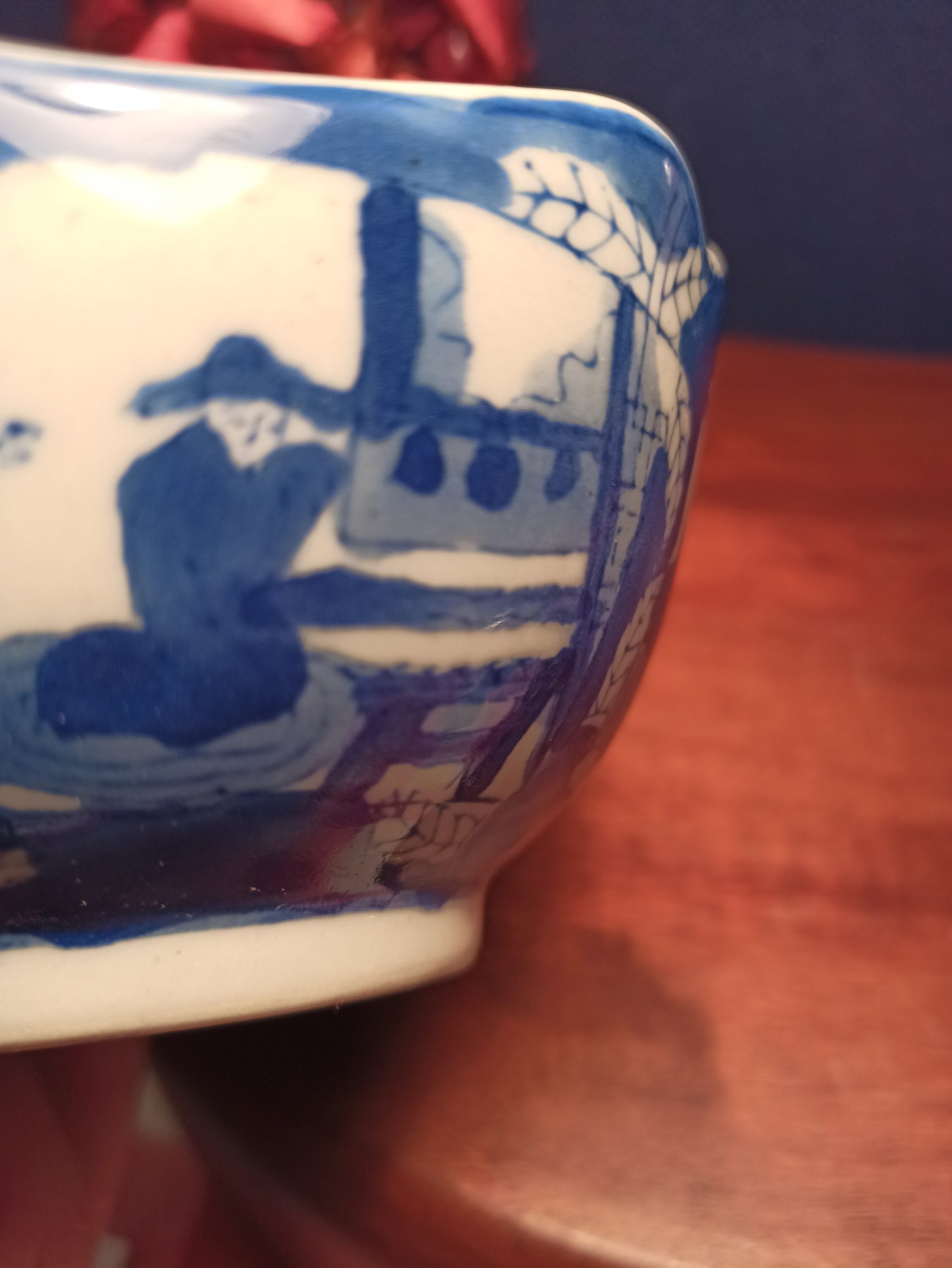 Chinese Blue and White Decorative Bowl. c1950s. Excellent Condition. - Image 6