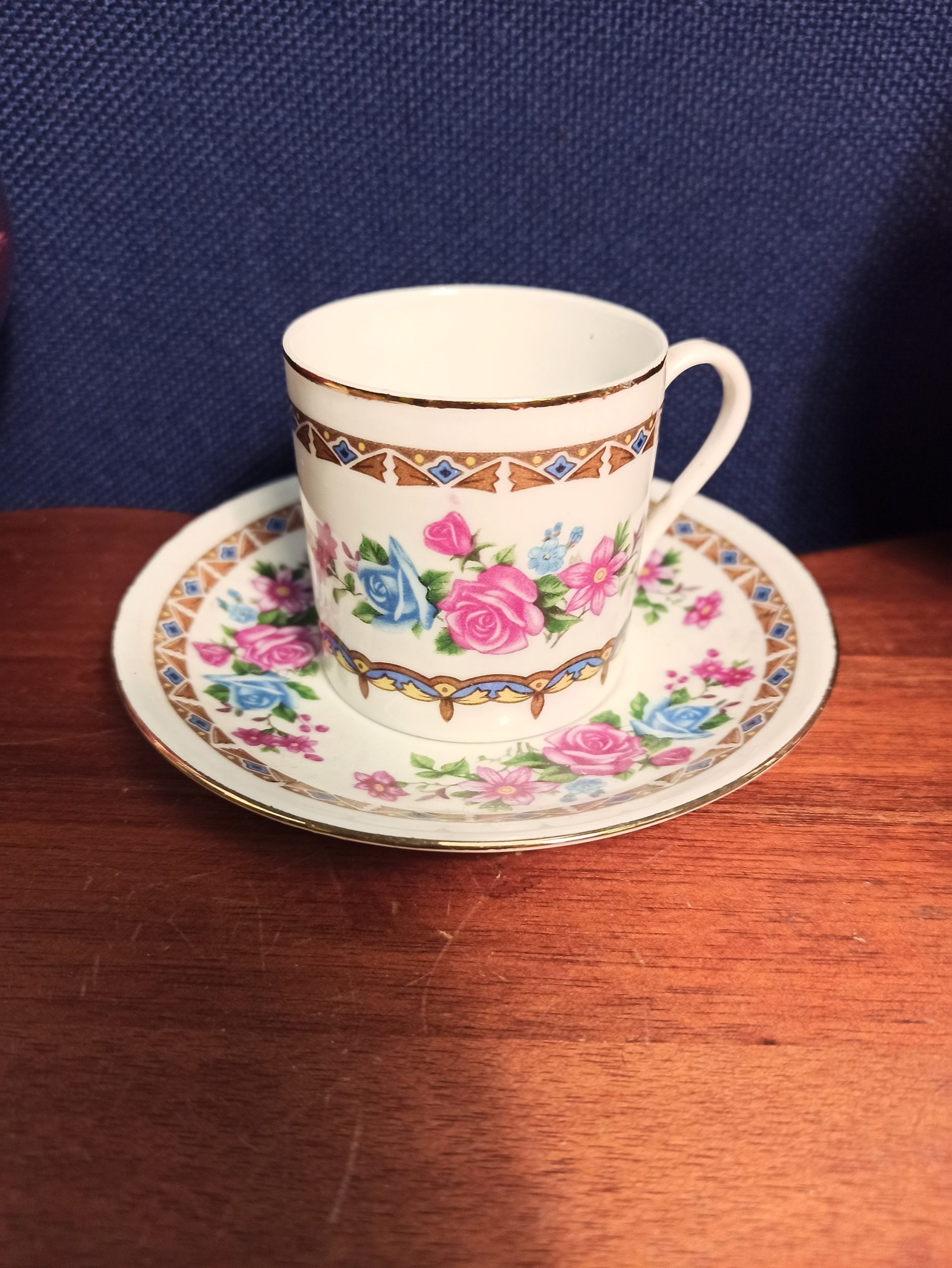 Miniature Floral Cup and Saucer Duo. Excellent Condition. - Image 2