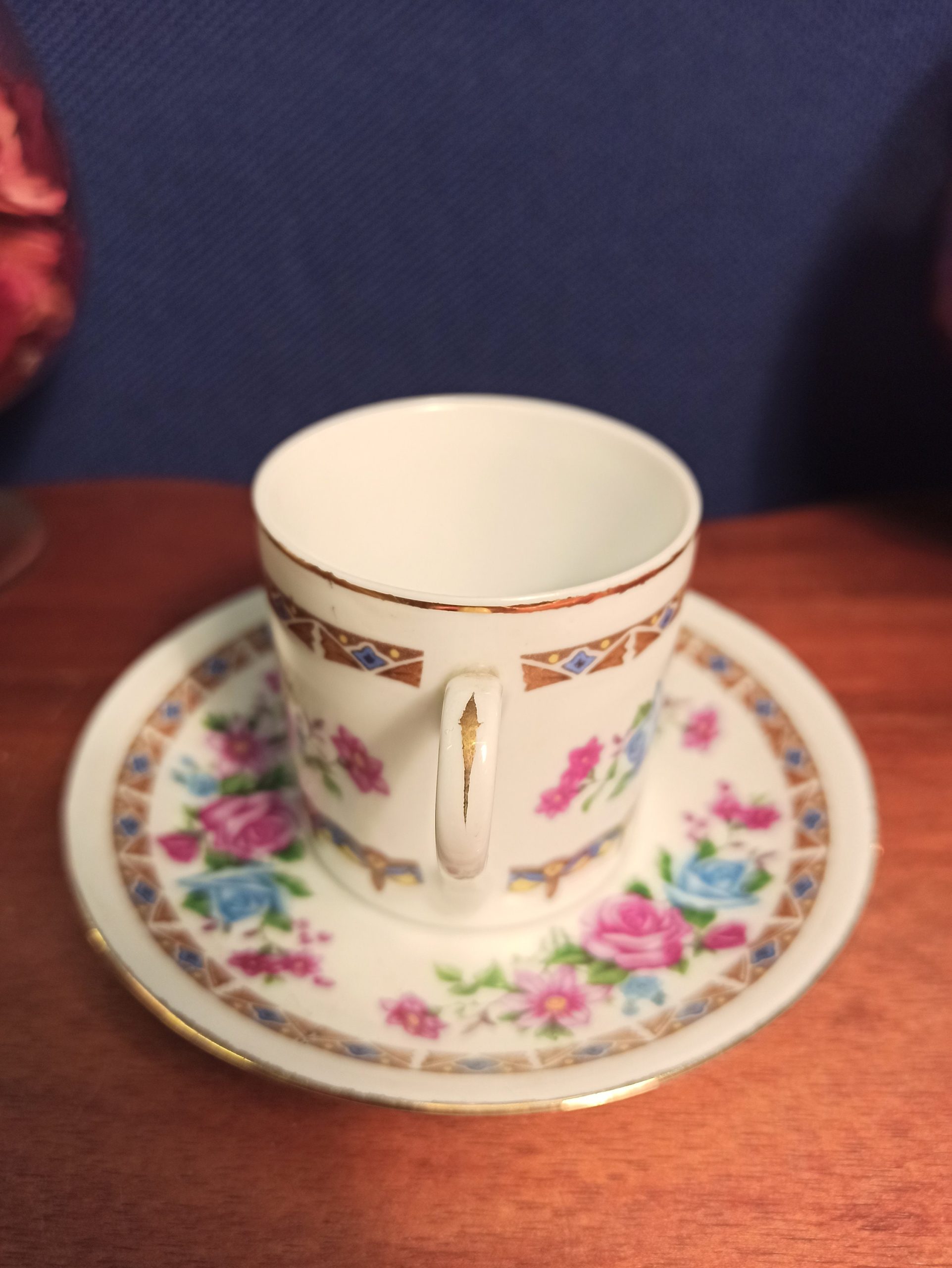 Miniature Floral Cup and Saucer Duo. Excellent Condition. - Image 3
