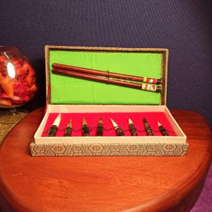 Vintage Chinese Calligraphy Set. Very Good Condition.