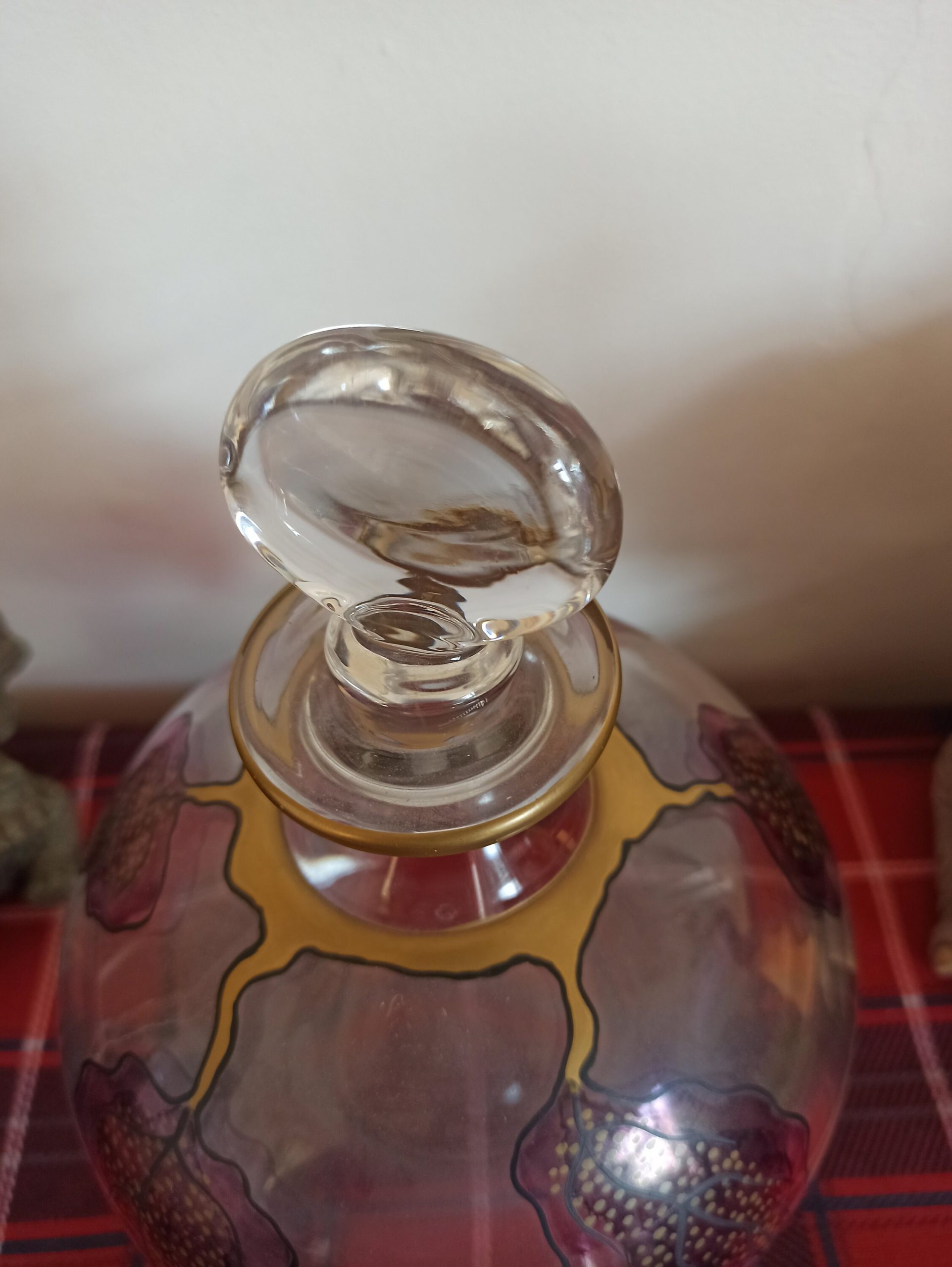 Ichendorf (W Germany) Hand Painted Glass Decanter. Excellent Condition. - Image 3