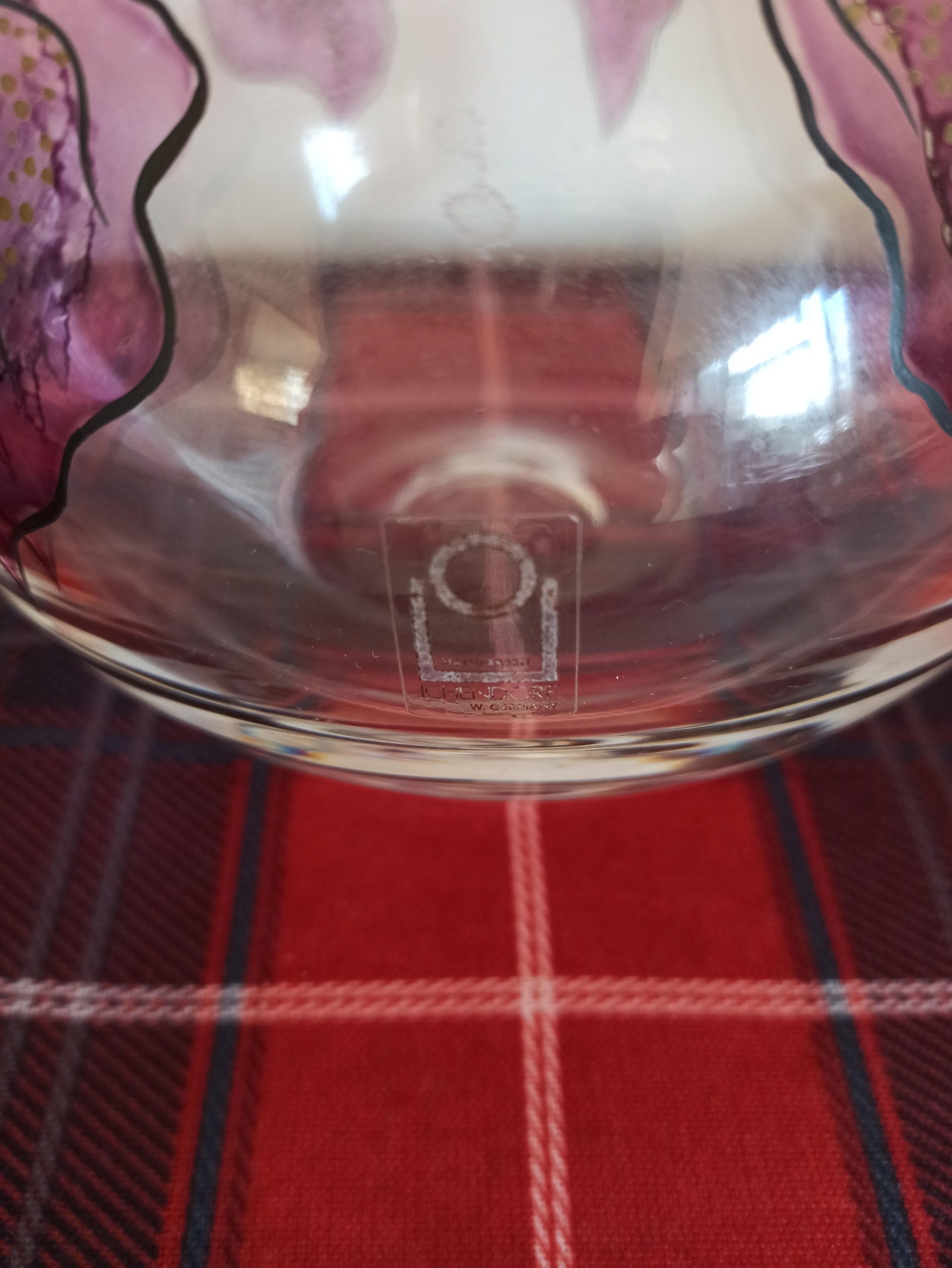 Ichendorf (W Germany) Hand Painted Glass Decanter. Excellent Condition. - Image 5
