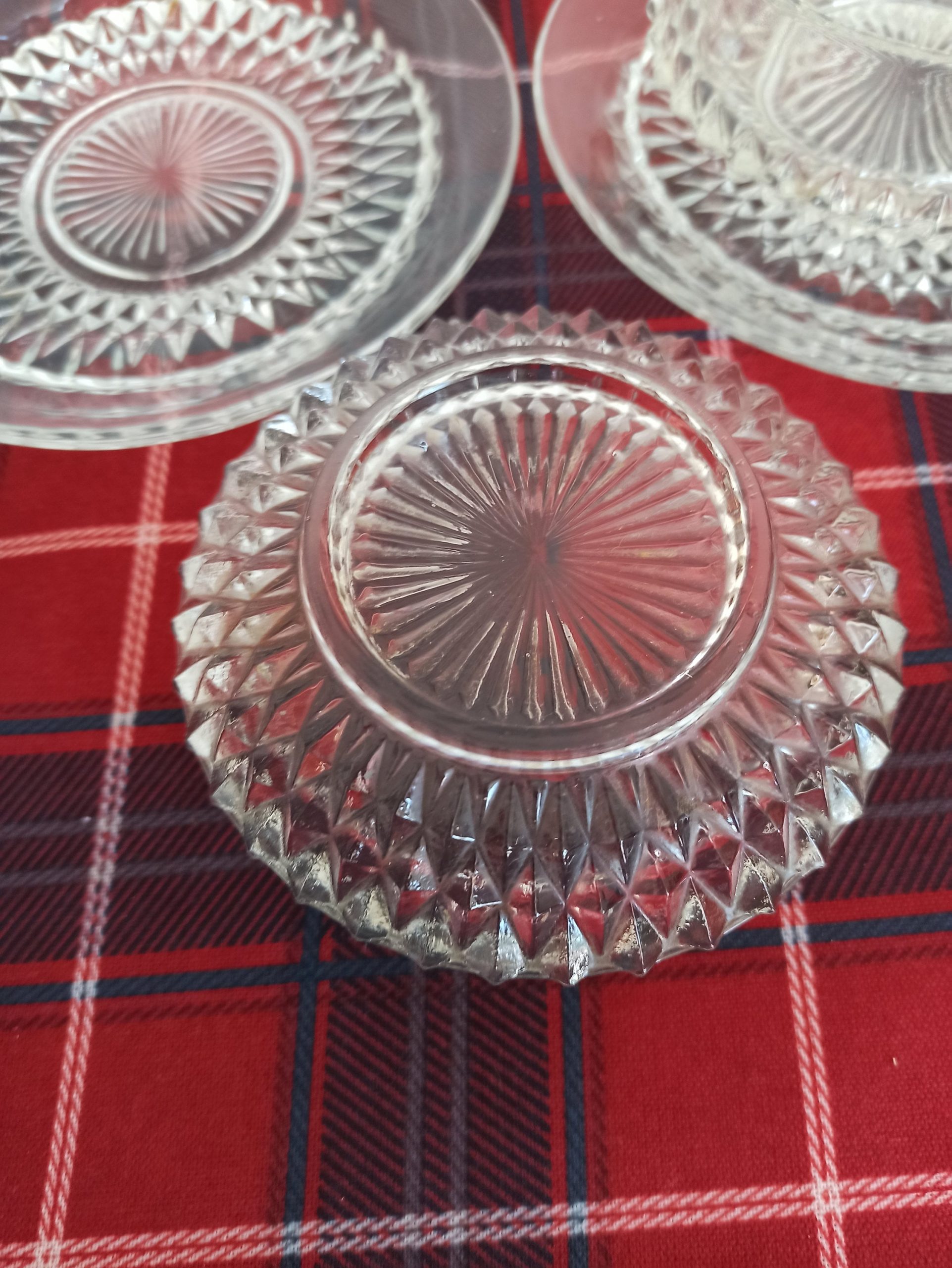 Pair of Glass Dessert Dishes with Plates. - Image 6