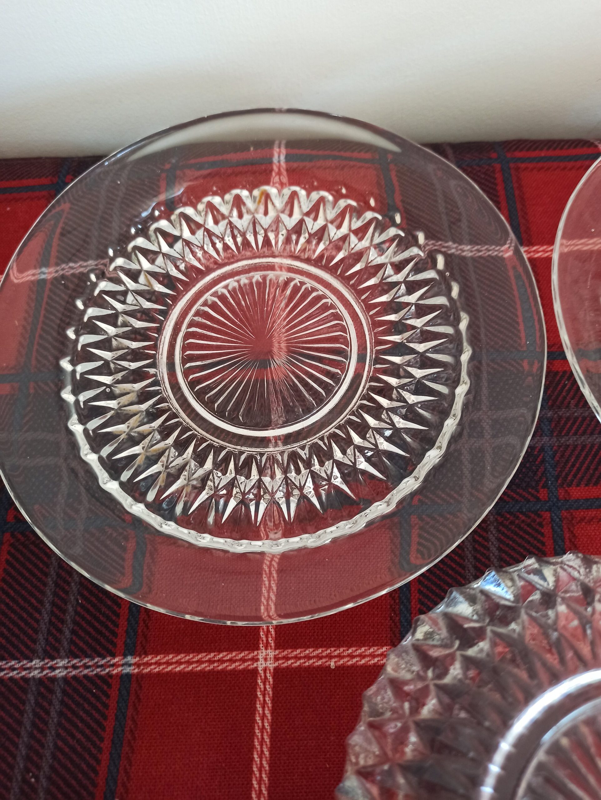 Pair of Glass Dessert Dishes with Plates. - Image 7