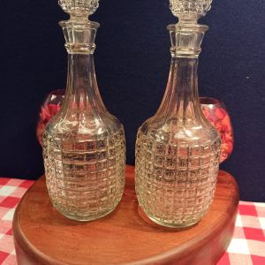 Set of Two Carafe Decanters. c1940s. Very Good Condition.