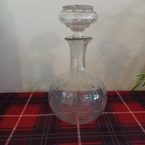 Art Deco Glass Decanter. Very Good Condition.