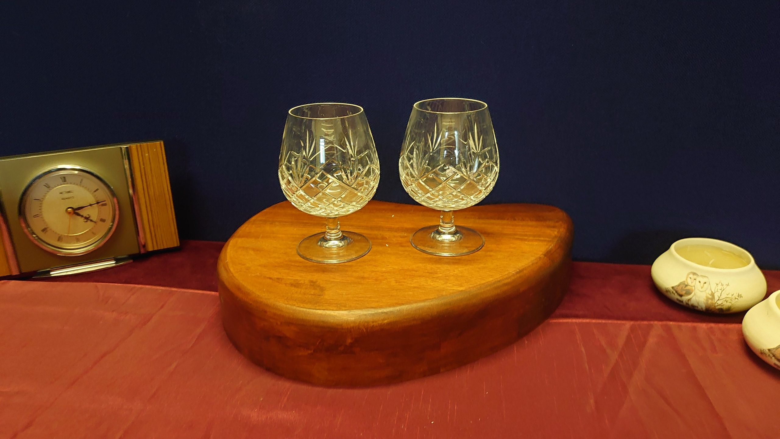 Two Royal Crystal Rock Brandy Glasses - 8.5cm in diameter, 12.5cm in height - Very Good condition - Image 2