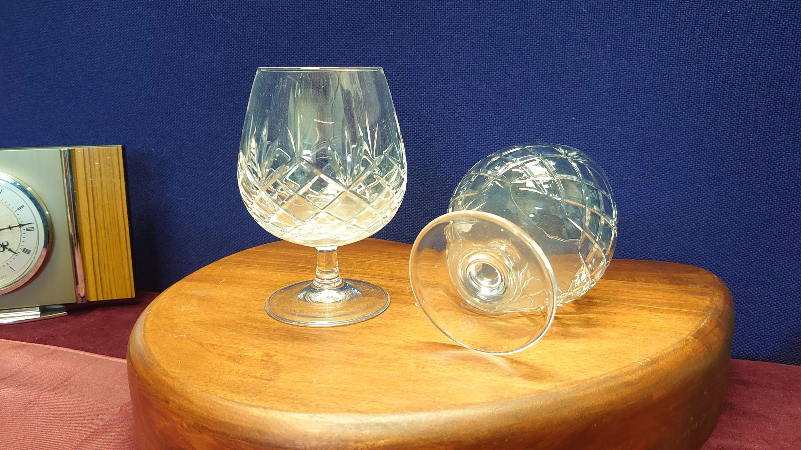 Two Royal Crystal Rock Brandy Glasses - 8.5cm in diameter, 12.5cm in height - Very Good condition - Image 8