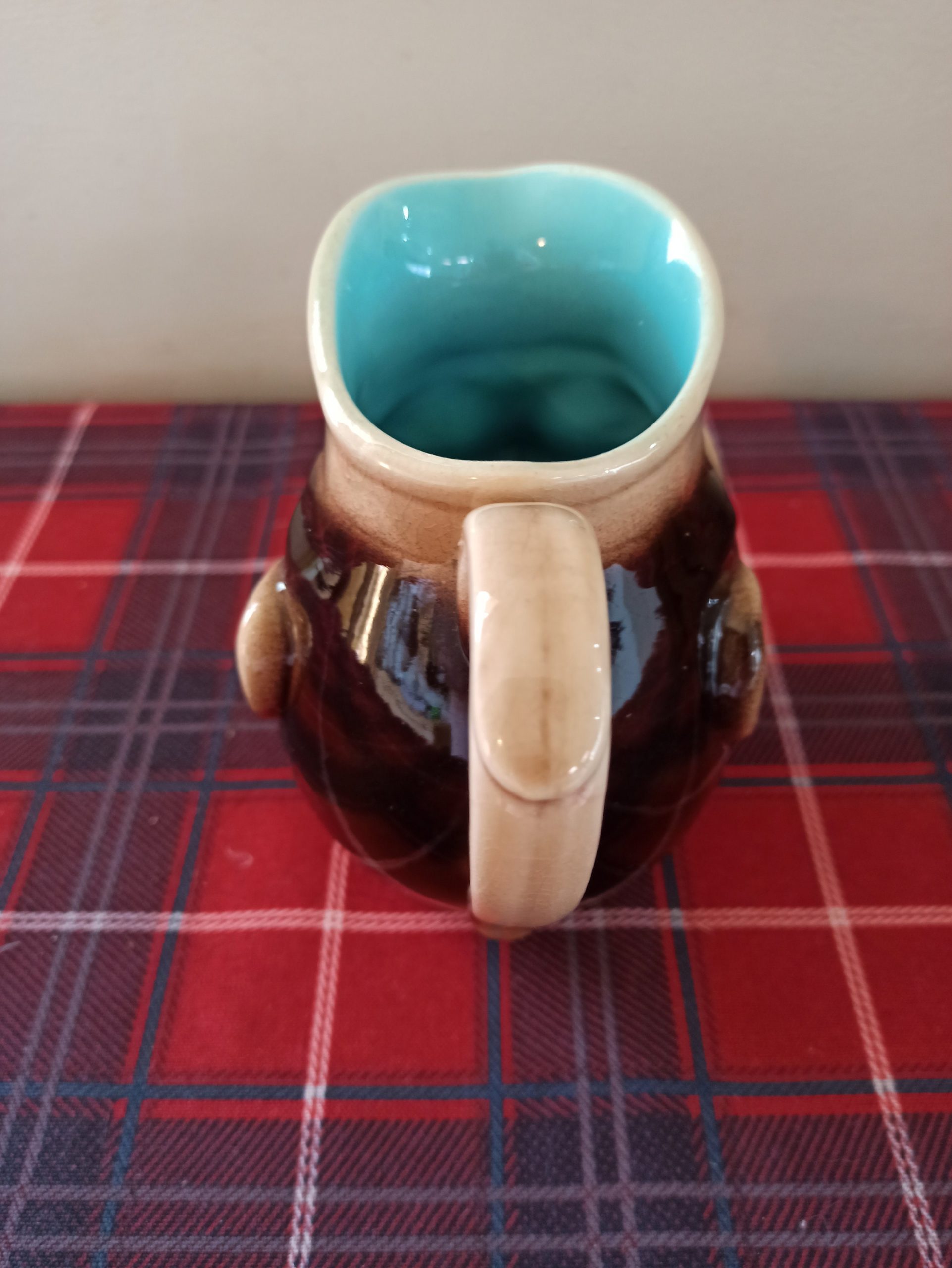 Antique Victorian Majolica Sarreguemines French Toby Jug. c1880s. - Image 5
