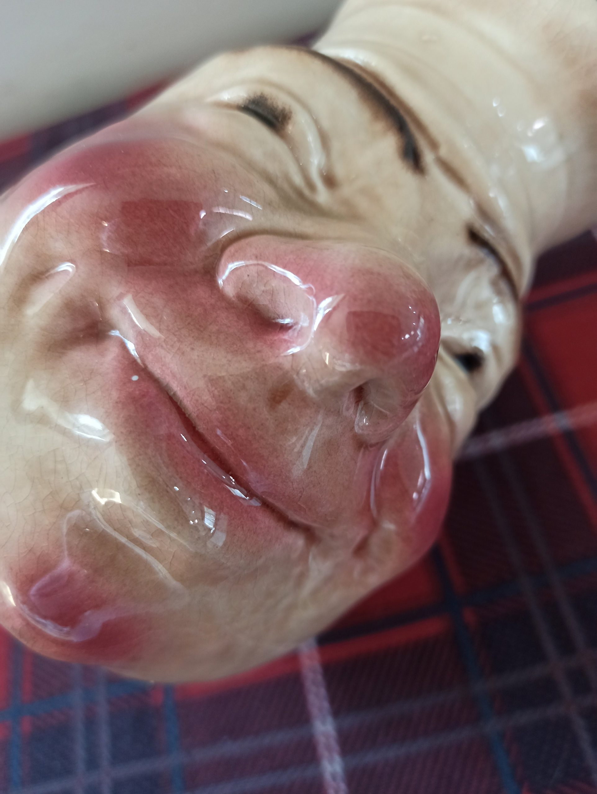 Antique Victorian Majolica Sarreguemines French Toby Jug. c1880s. - Image 10