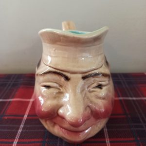Antique Victorian Majolica Sarreguemines French Toby Jug. c1880s.