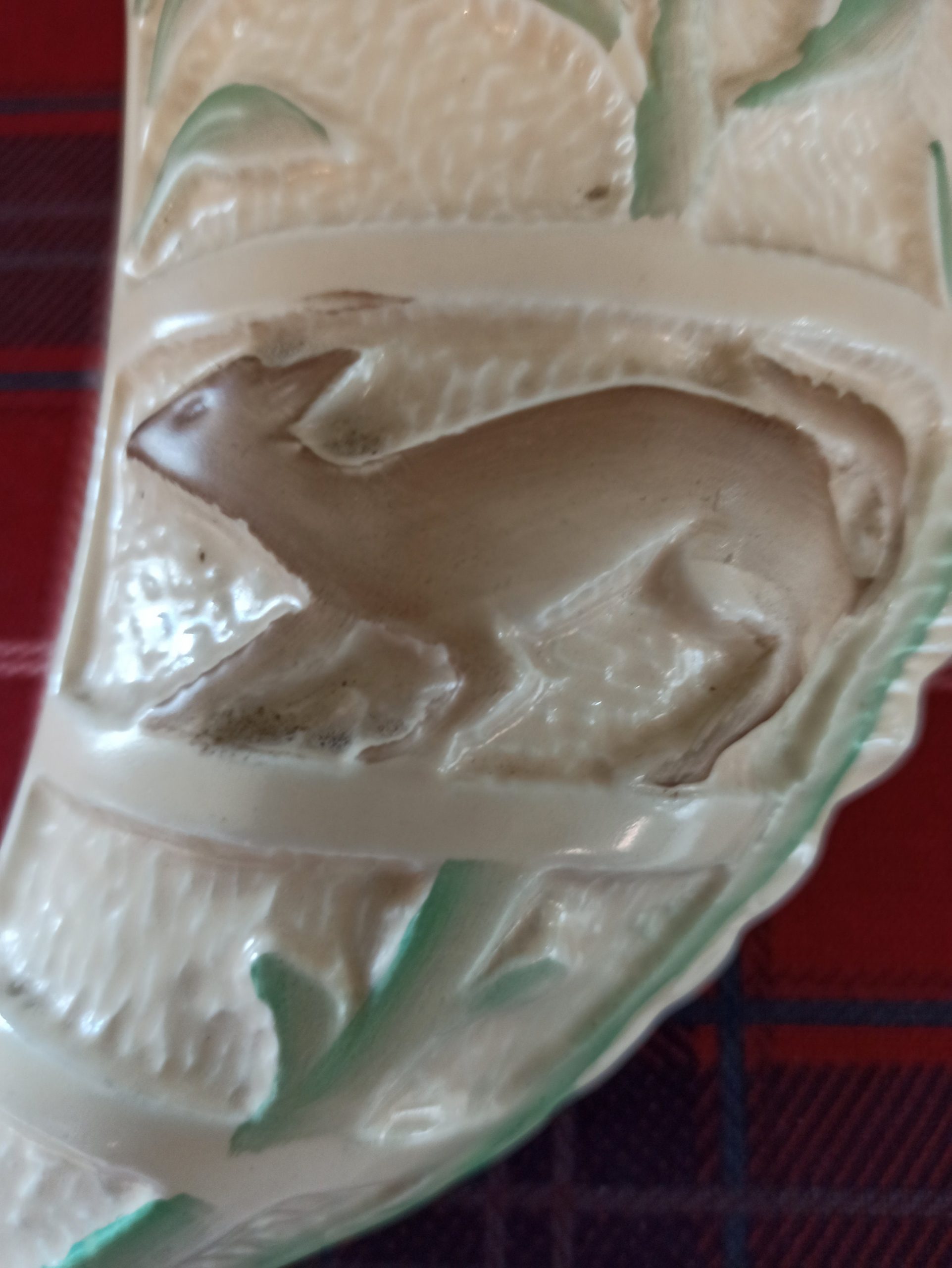 Vintage Wall Vase. Burleigh Ware, Burslem. Squirrels and Elephants. Very Good Condition. - Image 7
