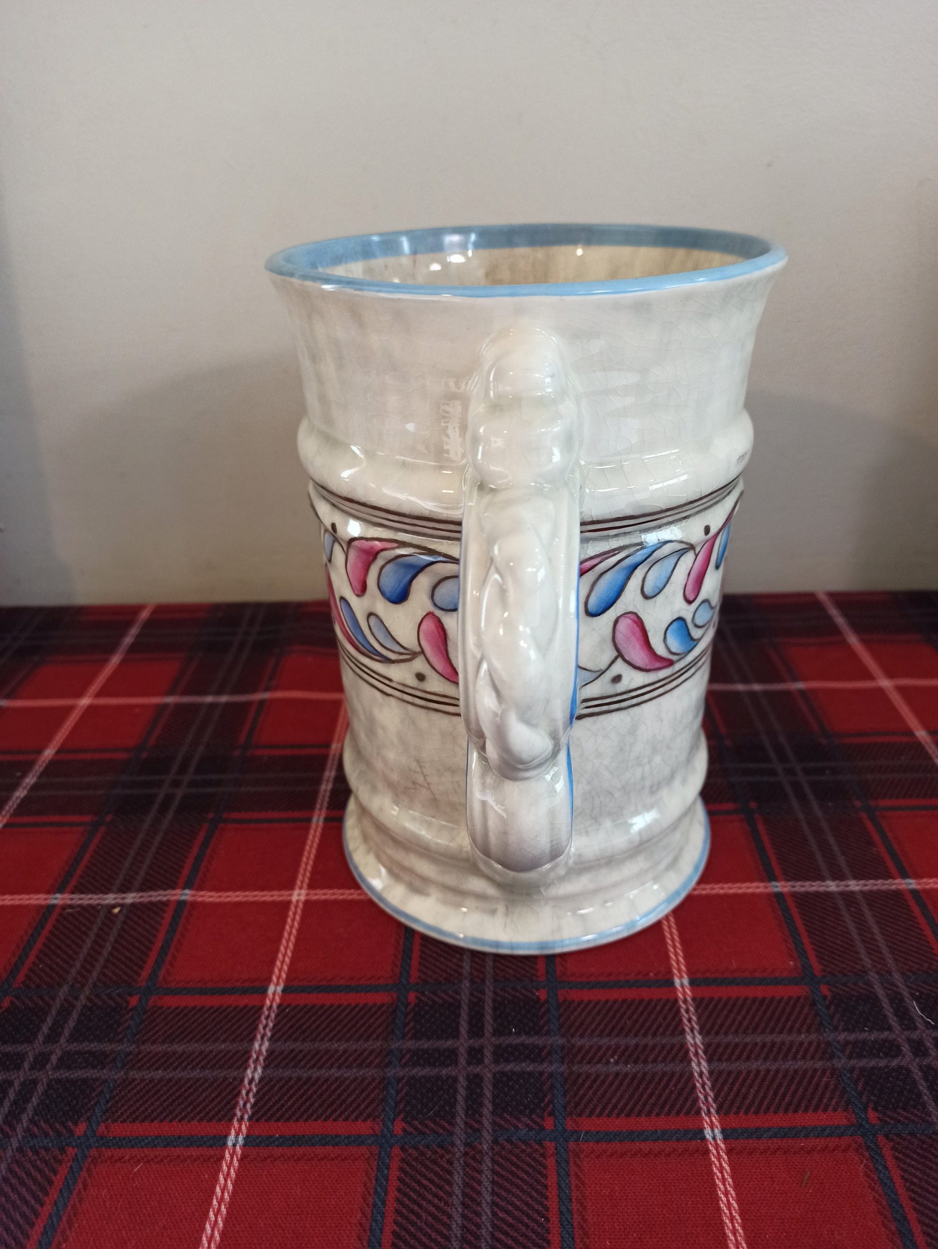 Charlotte Rhead Double Handled Vase. Crown Ducal. 1930s. 18.5cm x 13.5cm. - Image 4