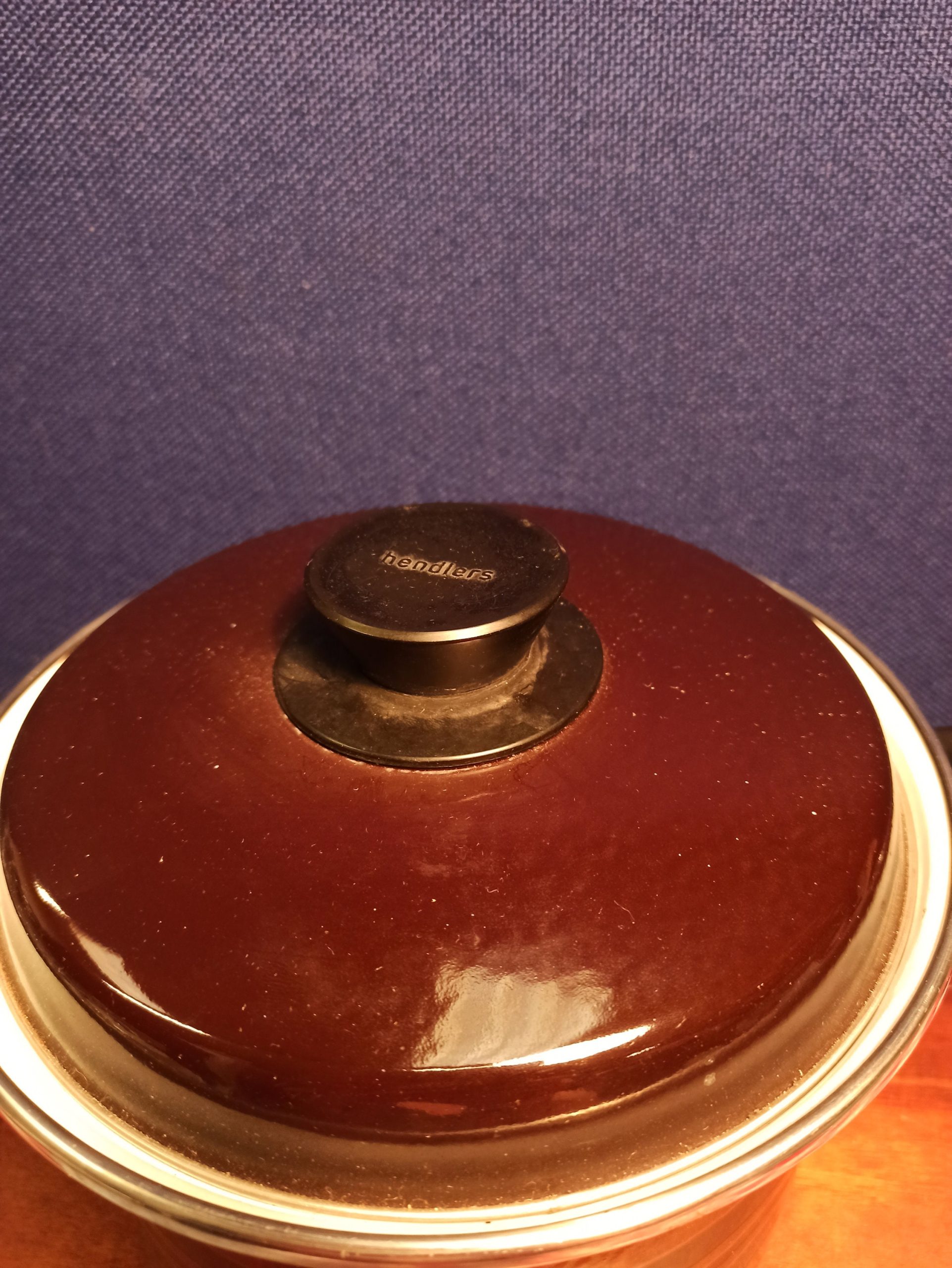 Retro 1970s Hendlers Stew Pot / Cooking Pot. Very Good Condition. - Image 2