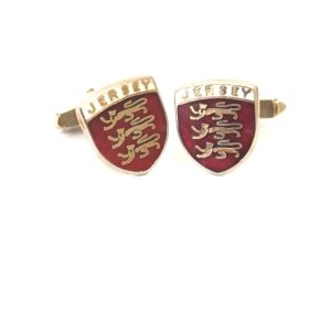 Vintage Windsor Jersey Cufflinks. Coat of Arms For Jersey.