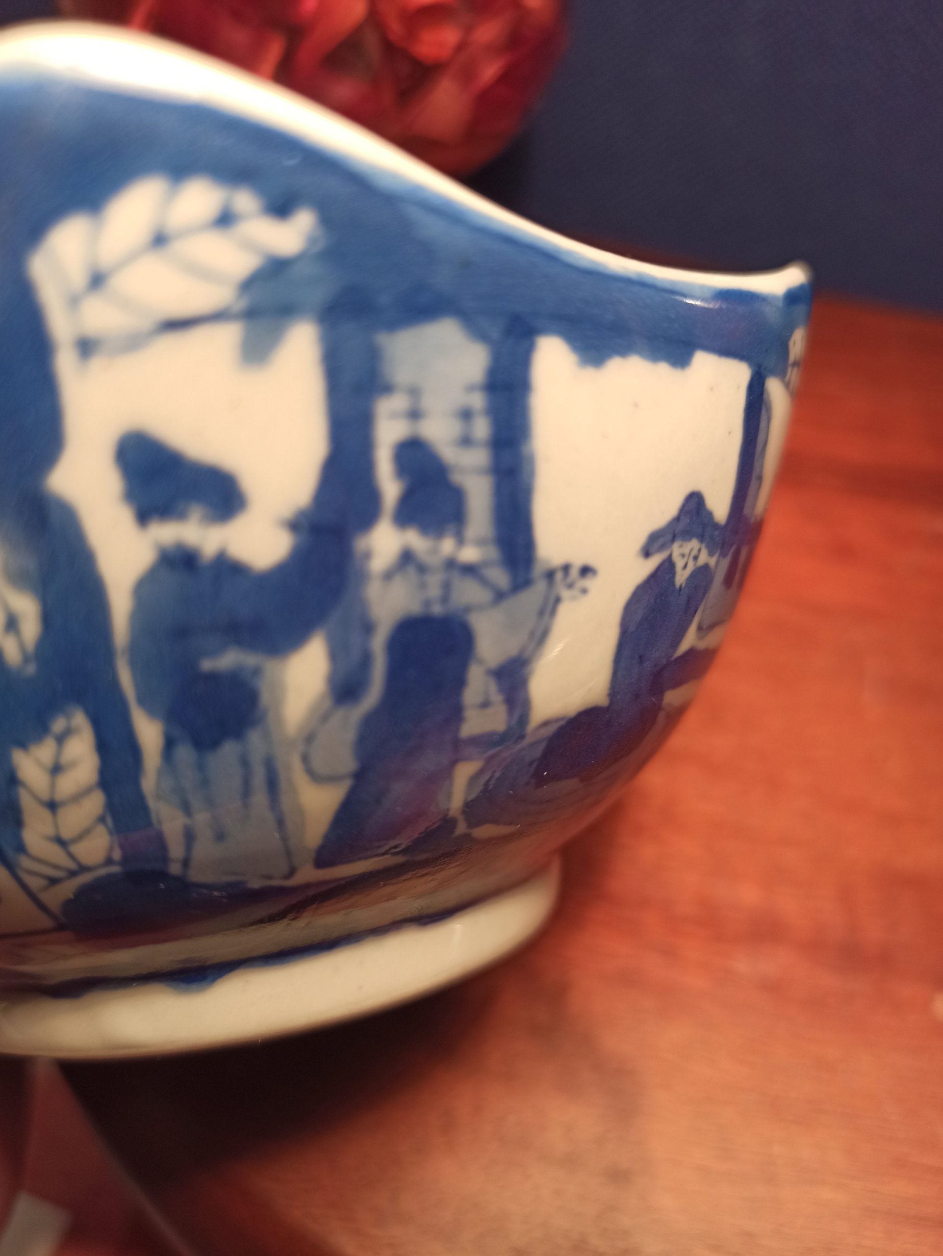 Chinese Blue and White Decorative Bowl. c1950s. Excellent Condition. - Image 5