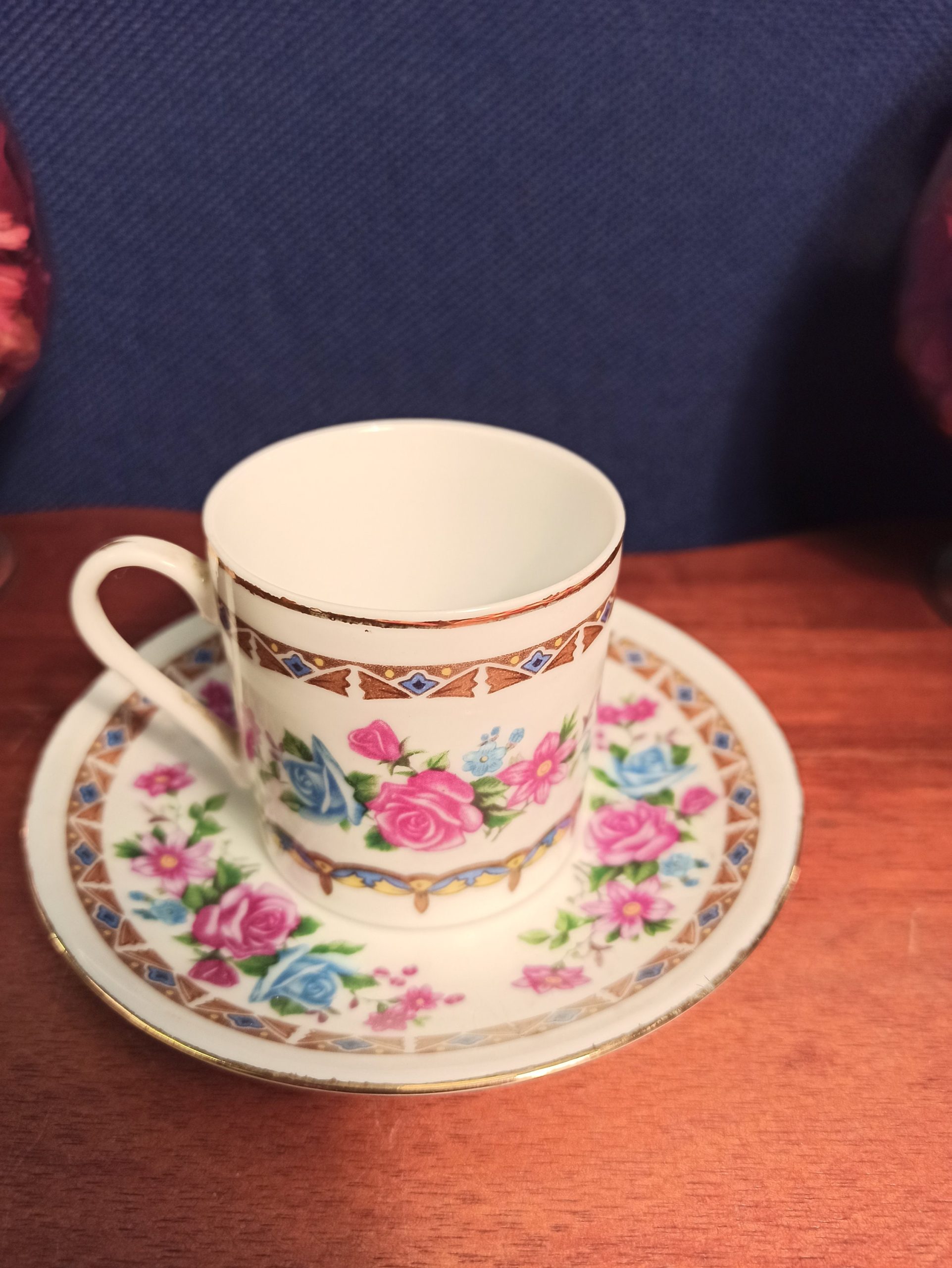 Miniature Floral Cup and Saucer Duo. Excellent Condition. - Image 4