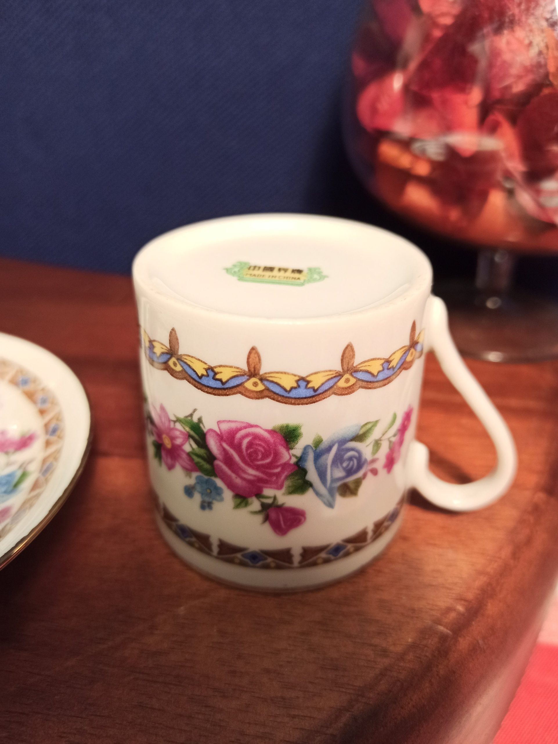 Miniature Floral Cup and Saucer Duo. Excellent Condition. - Image 6