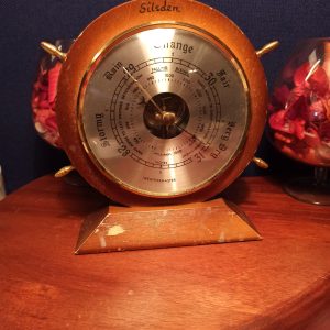 Silsden Weathermaster Barometer. In The Shape of A Ships Wheel.