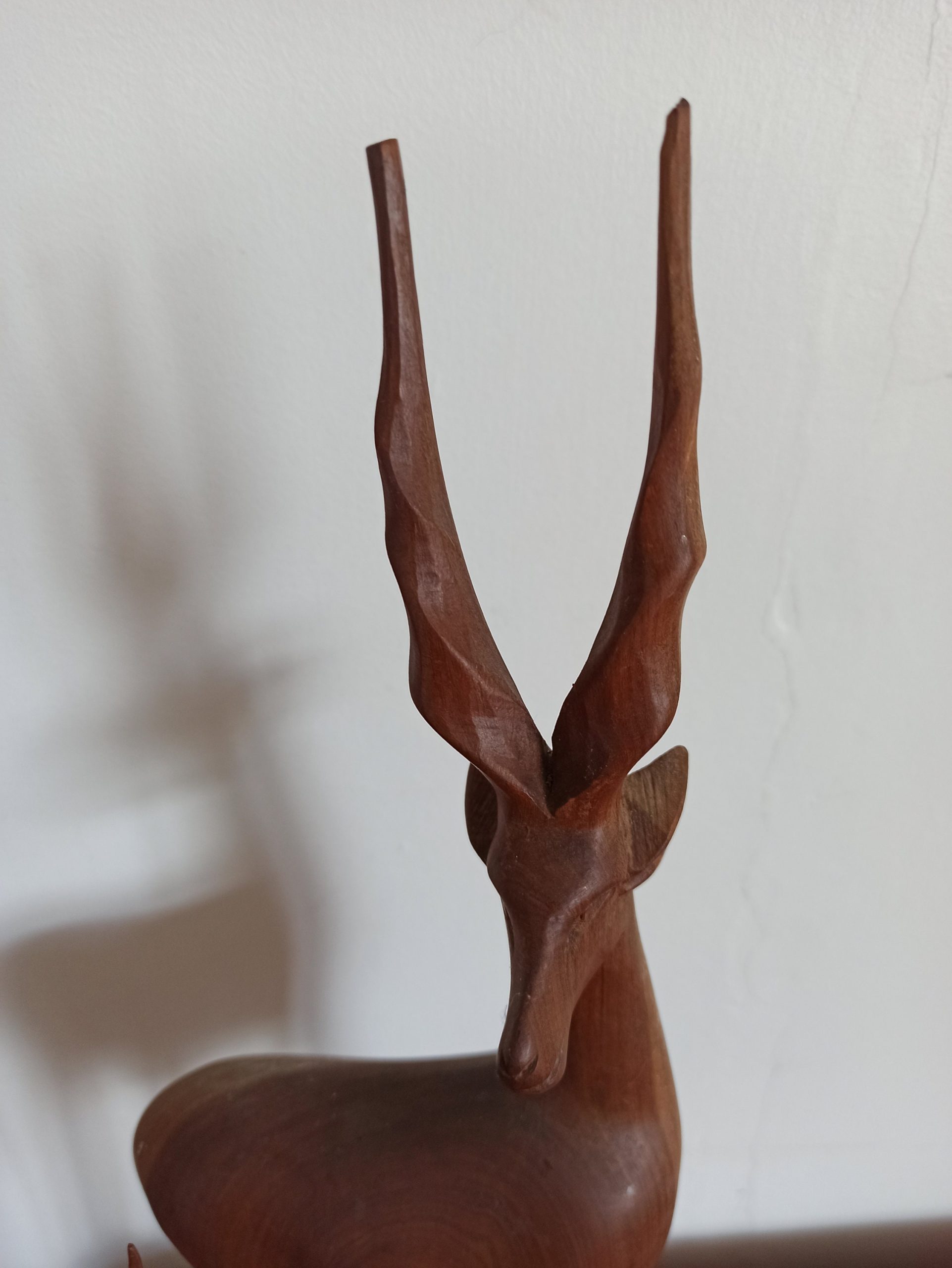 Vintage Two Wooden Antelope Ornaments. - Image 2