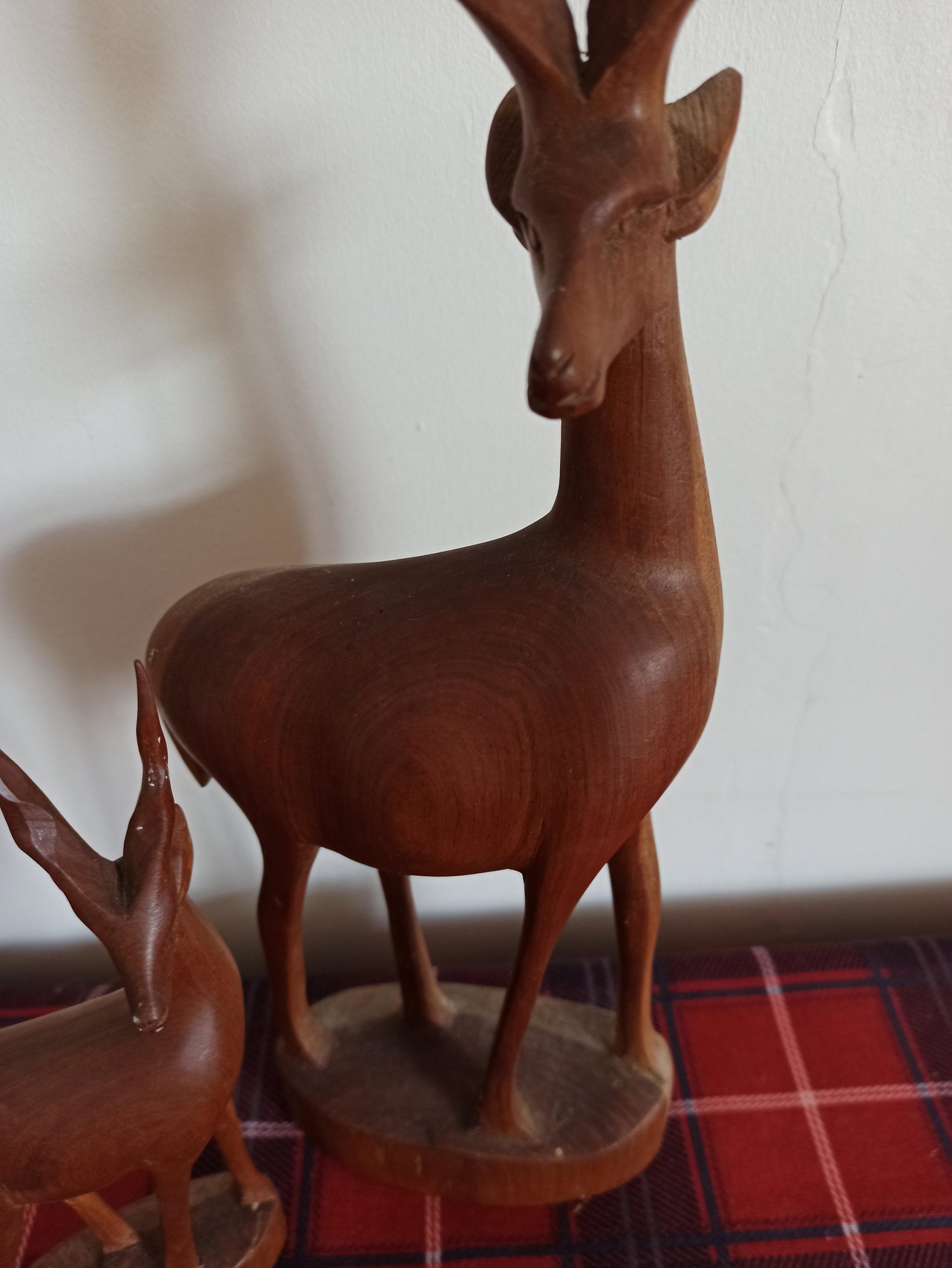 Vintage Two Wooden Antelope Ornaments. - Image 3