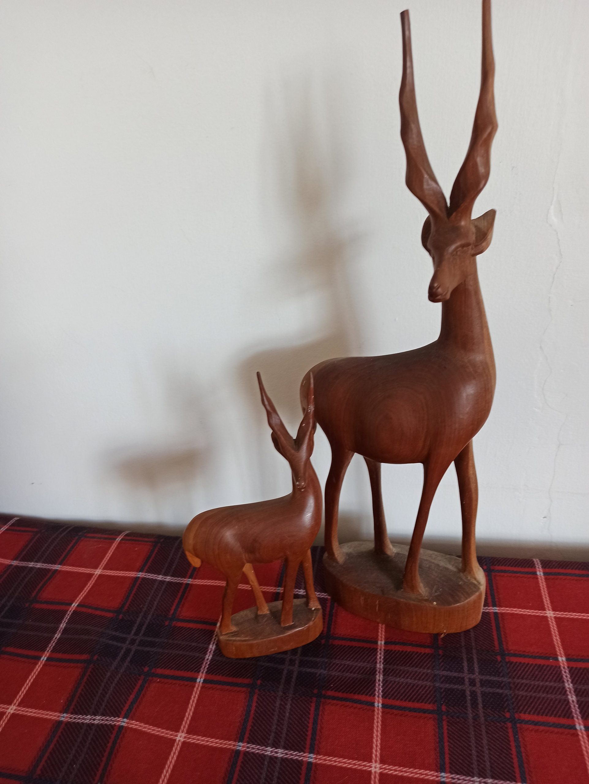 Vintage Two Wooden Antelope Ornaments. - Image 4