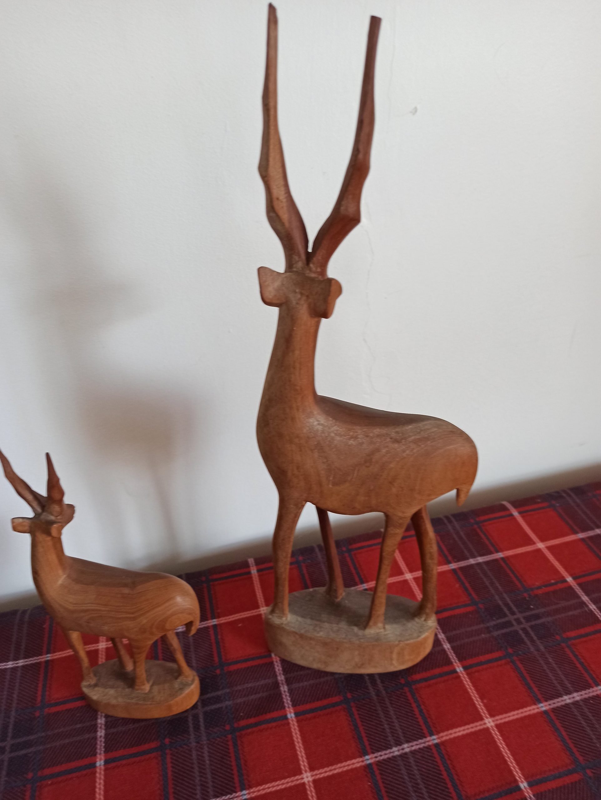 Vintage Two Wooden Antelope Ornaments. - Image 6