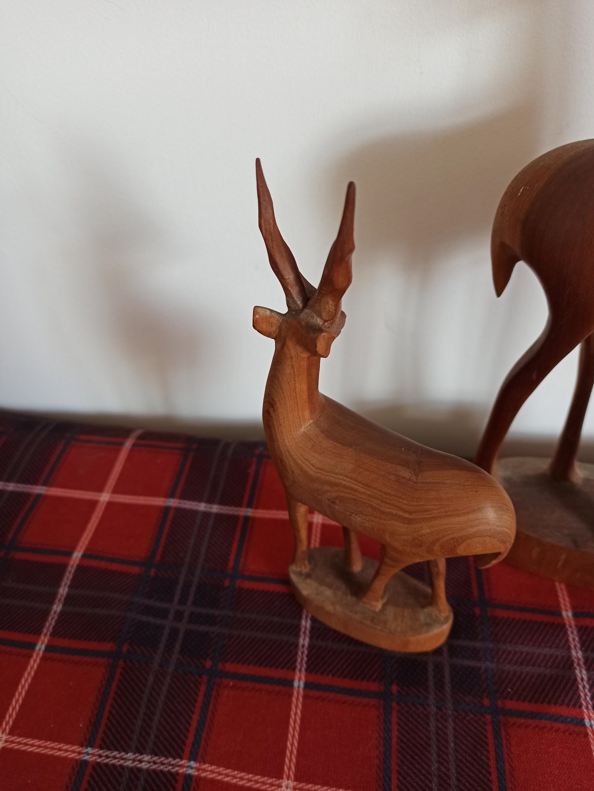 Vintage Two Wooden Antelope Ornaments. - Image 5