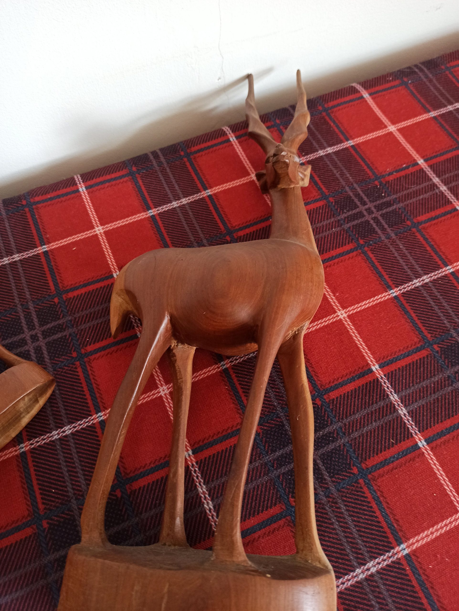 Vintage Two Wooden Antelope Ornaments. - Image 9