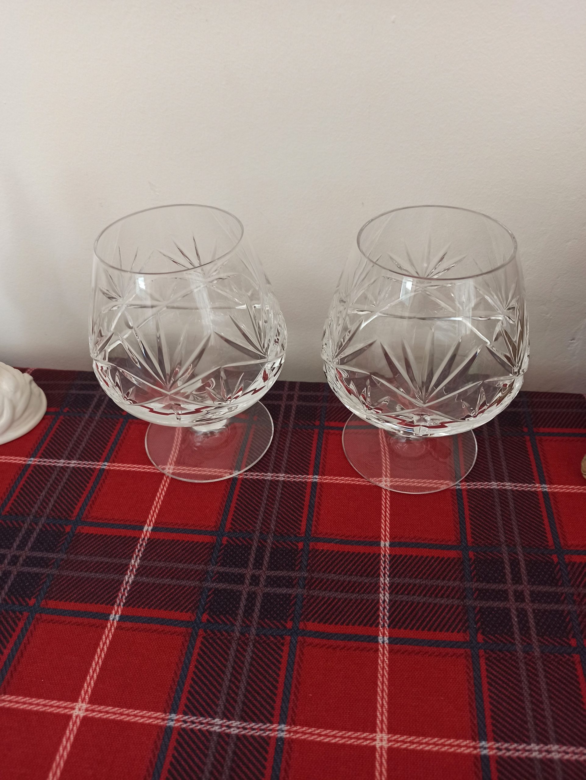 Set of Two Lead Crystal Brandy Glasses. Excellent Condition. - Image 9
