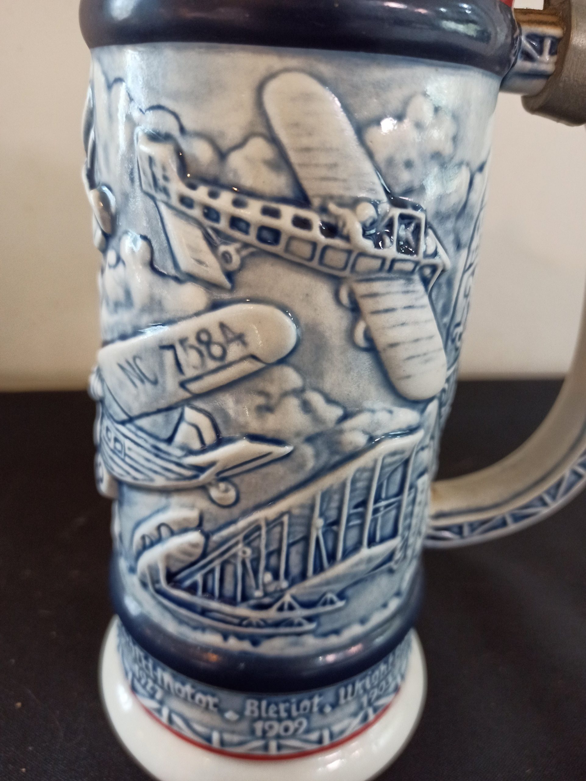 Vintage, Collectors 1981 Avon Beer Stein. Very Good Condition. Commemorating Aviation. - Image 8