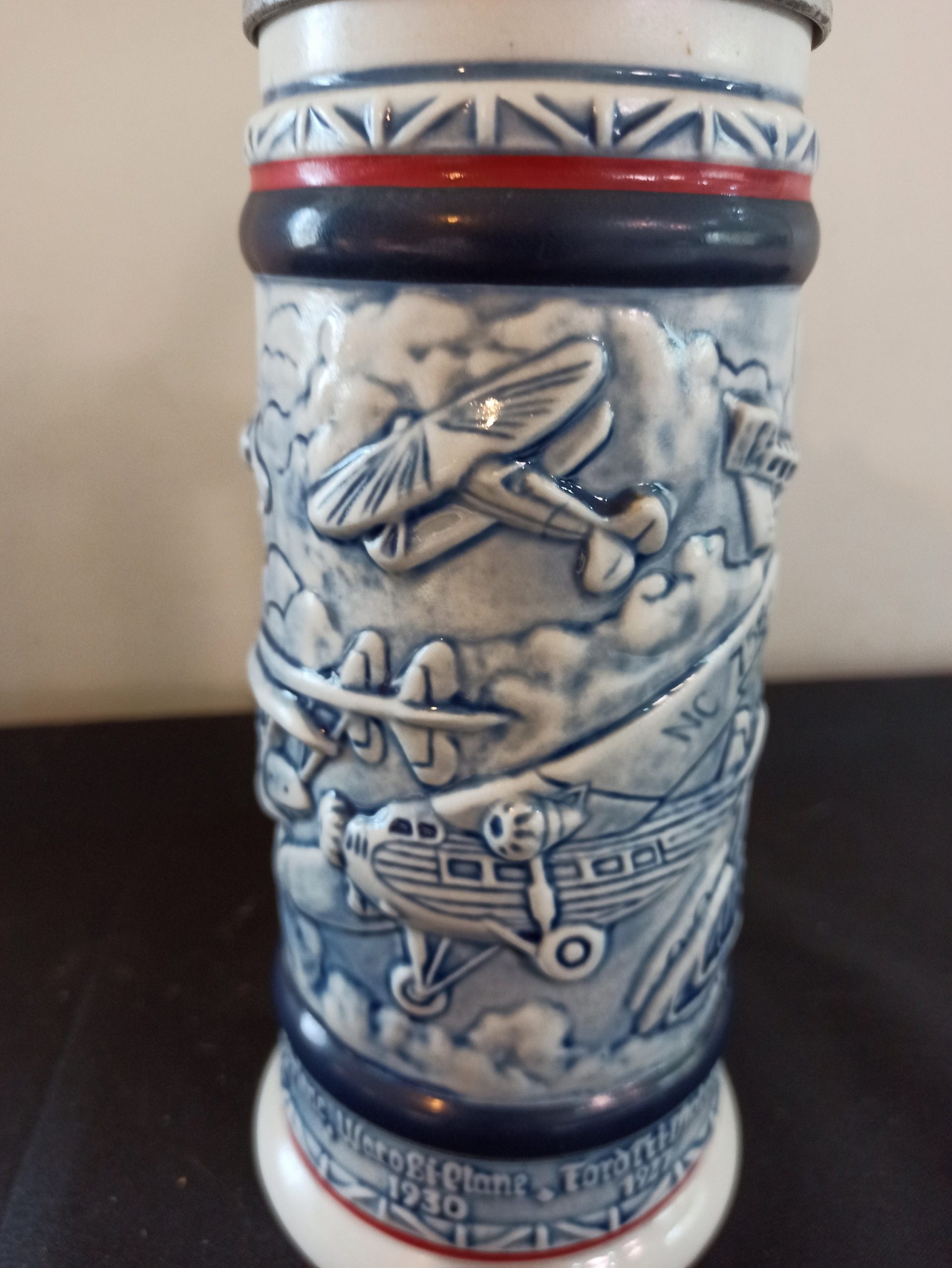 Vintage, Collectors 1981 Avon Beer Stein. Very Good Condition. Commemorating Aviation. - Image 7