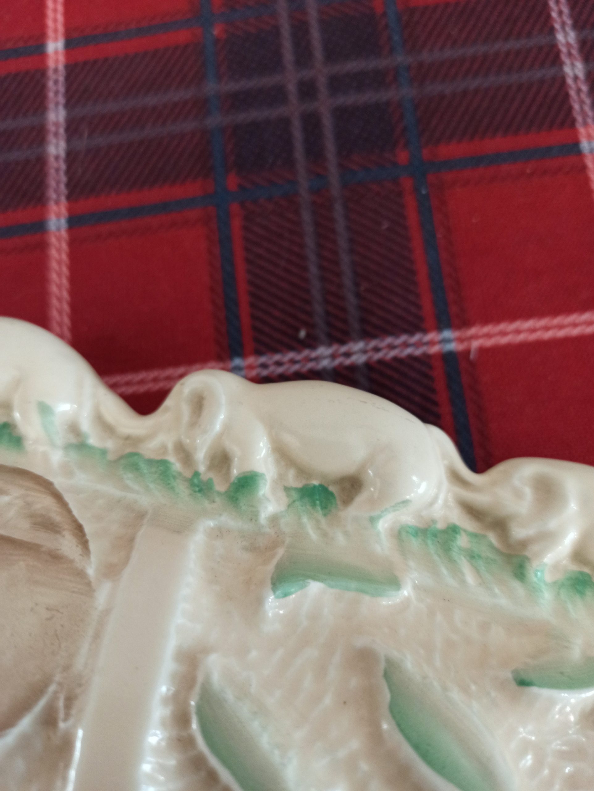 Vintage Wall Vase. Burleigh Ware, Burslem. Squirrels and Elephants. Very Good Condition. - Image 4