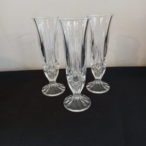 A Pair of Vintage Lead Crystal Champagne Flutes. Very Good Condition.