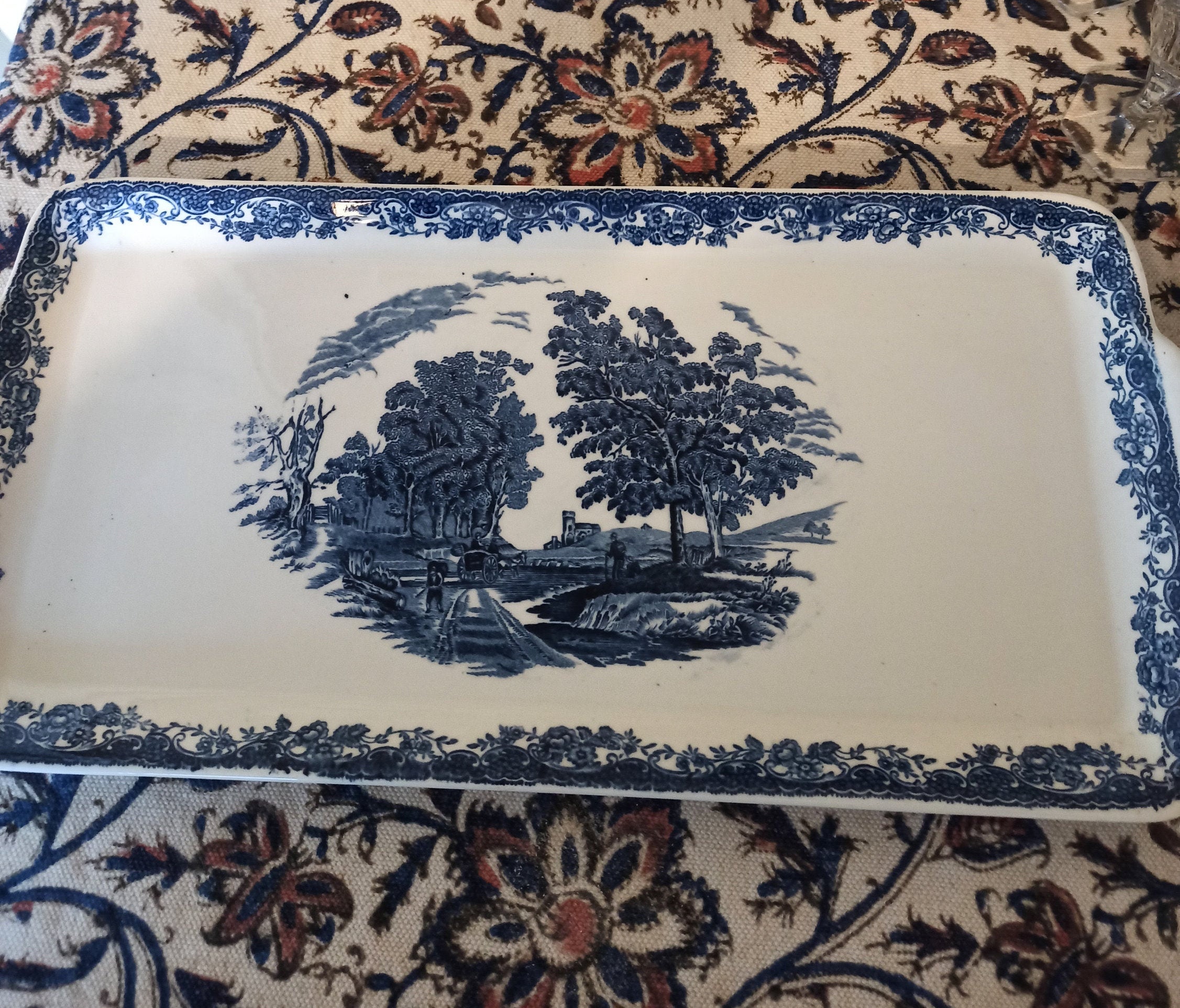 Olde England Royal Tudor Blue and White Serving Platter. - Image 10