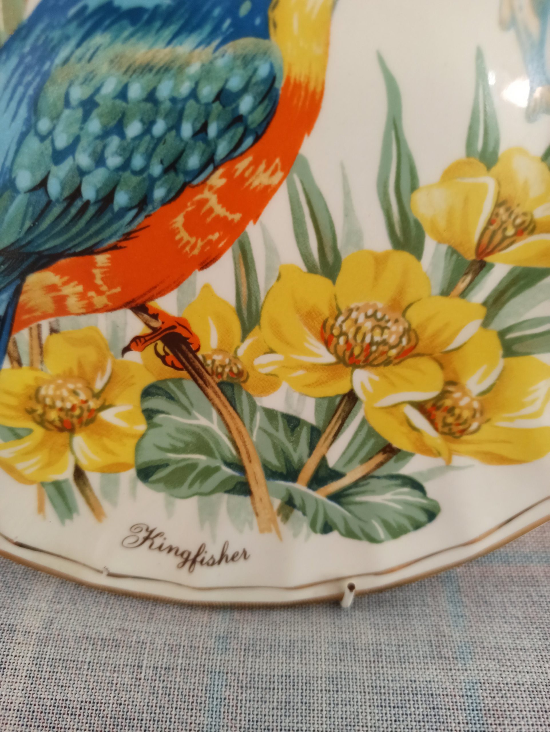 Vintage Kingfisher Wall Plate By Churchills of England. Very Good Condition. - Image 3