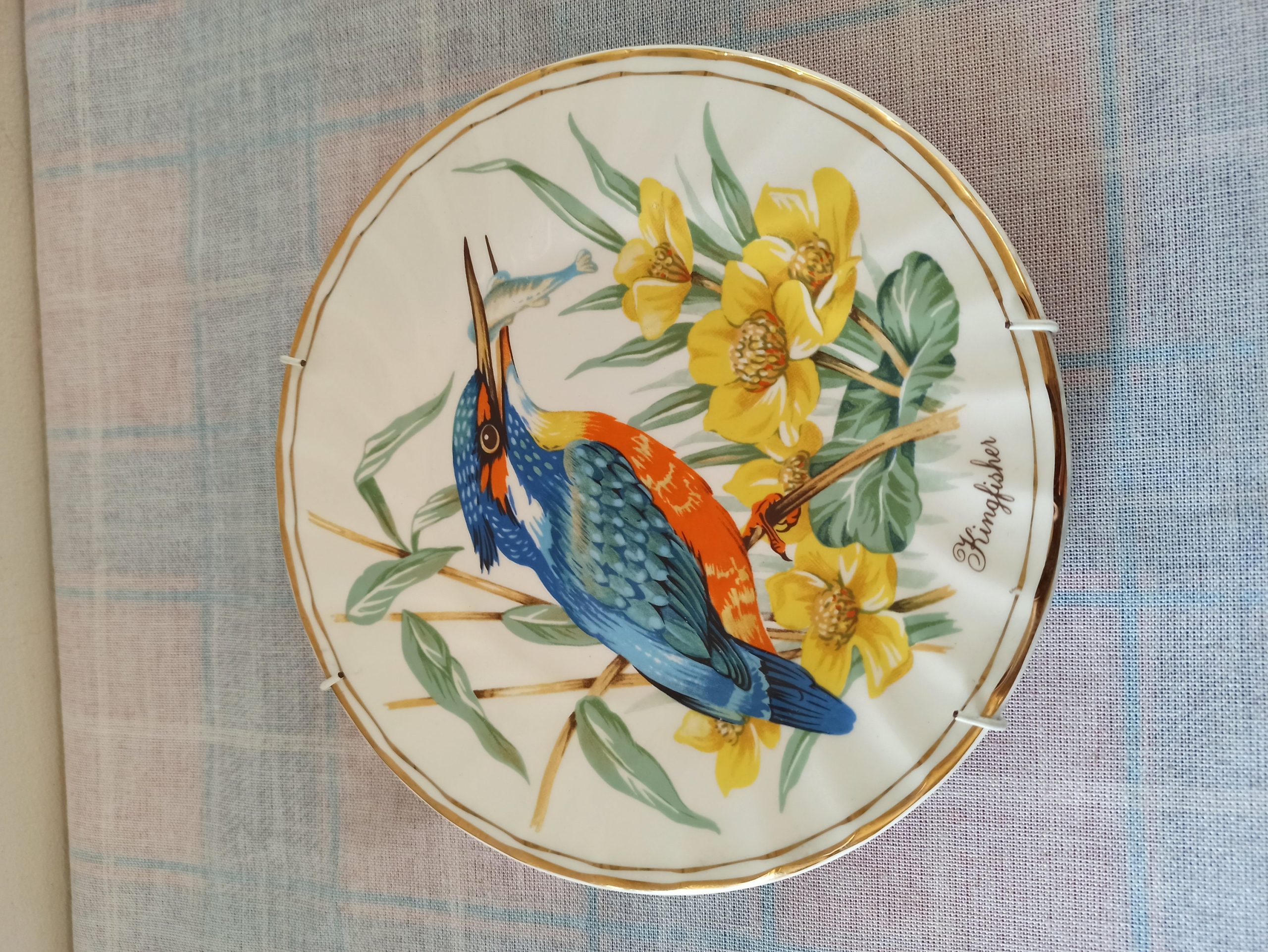 Vintage Kingfisher Wall Plate By Churchills of England. Very Good Condition. - Image 6