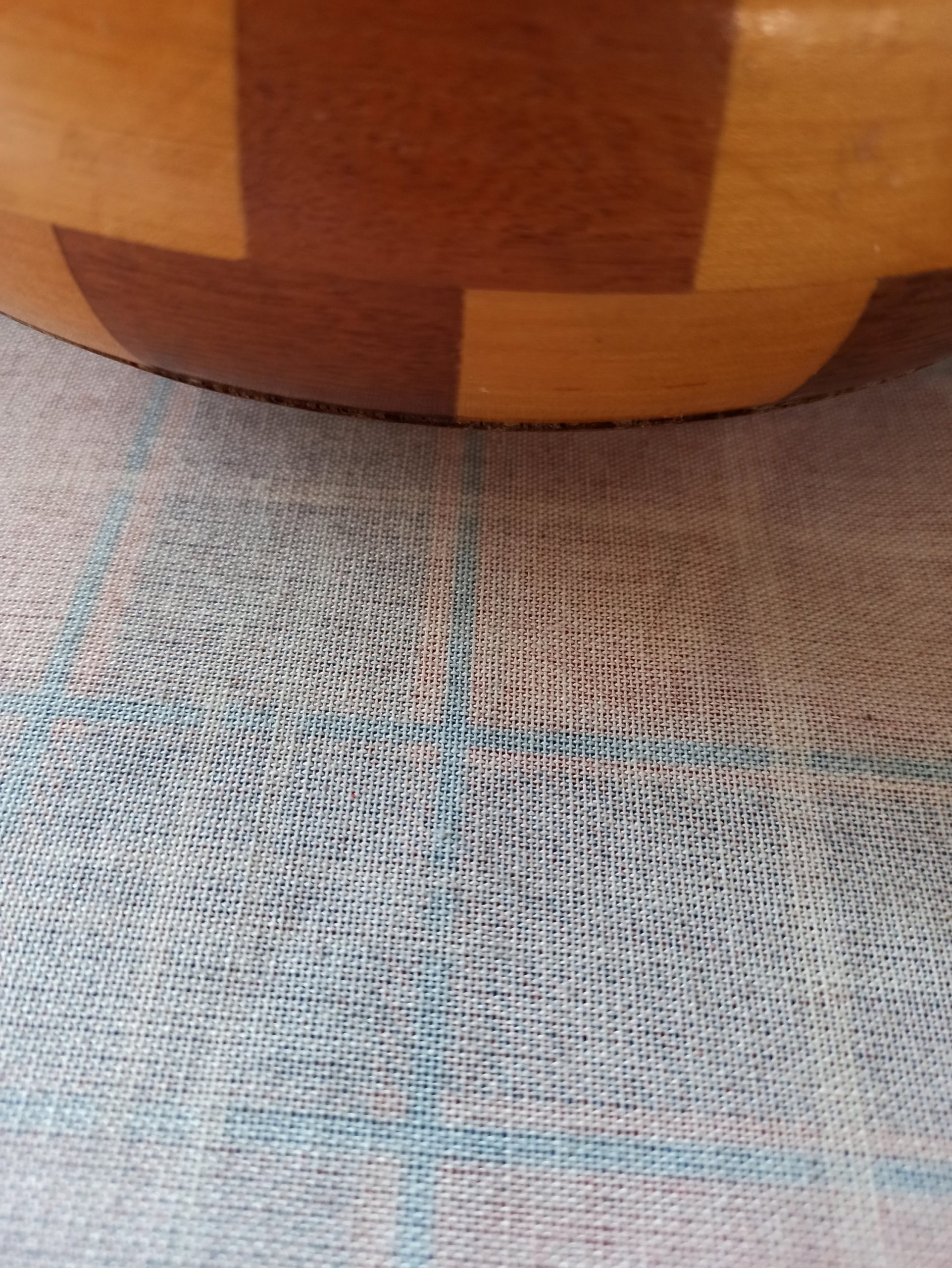 Vintage Wooden Treen Fruit Bowl. Inlaid Wood. Very Good Condition. - Image 8