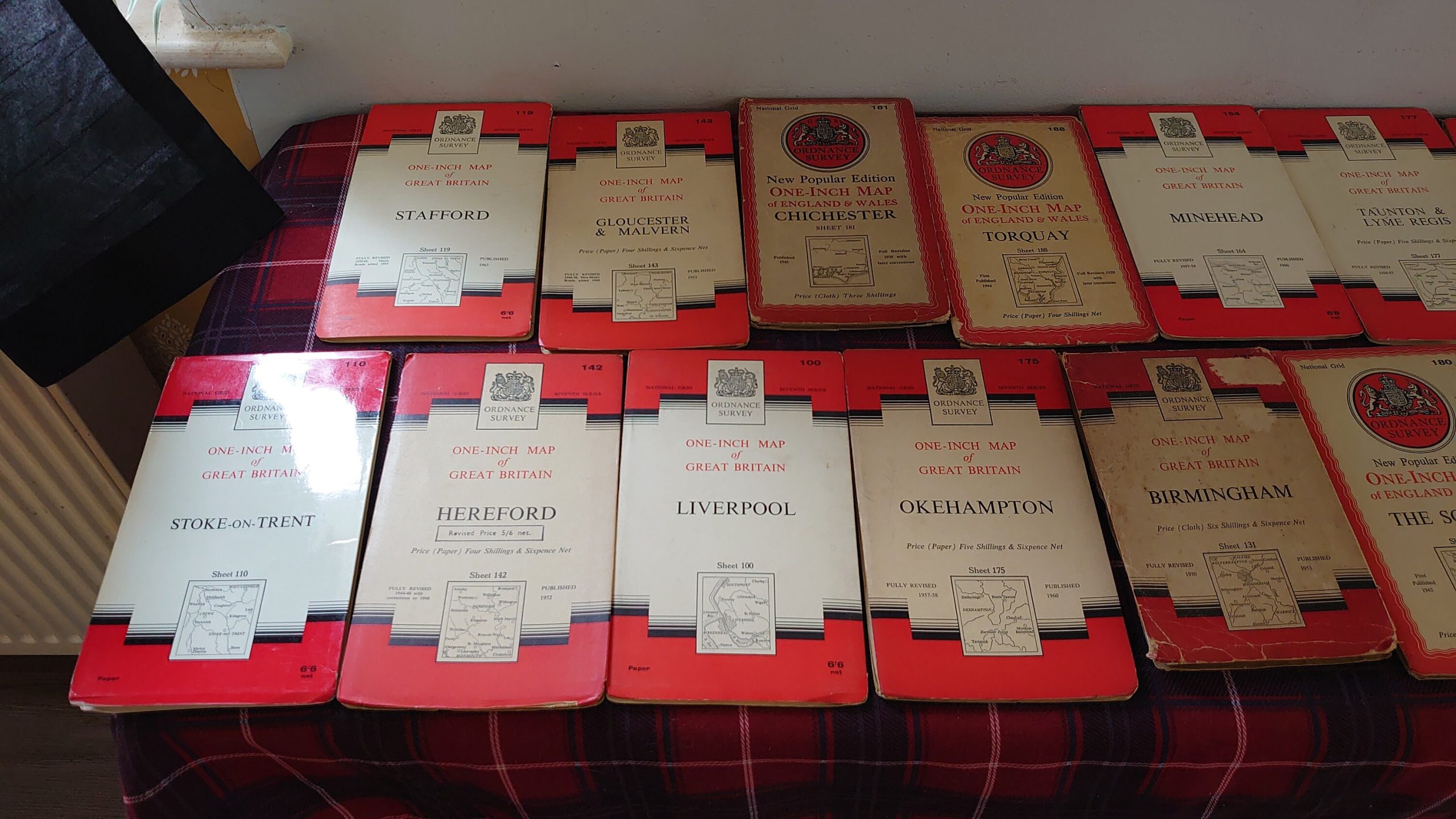 Collection of 22 Vintage 1950s 1" Inch Maps of the UK - Great addition to map collection! - Map Lovers! - Image 2