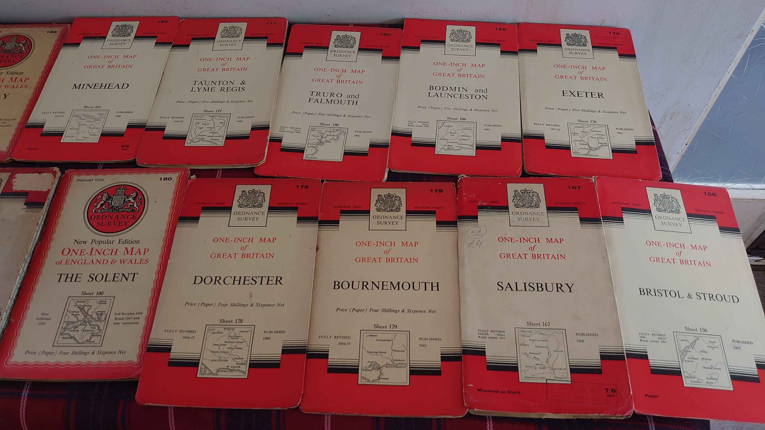 Collection of 22 Vintage 1950s 1" Inch Maps of the UK - Great addition to map collection! - Map Lovers! - Image 4